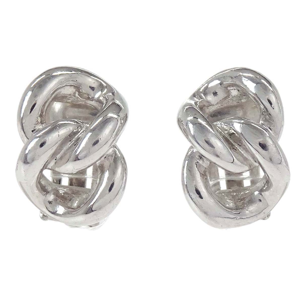 Christian Dior Clip-On Earrings Silver