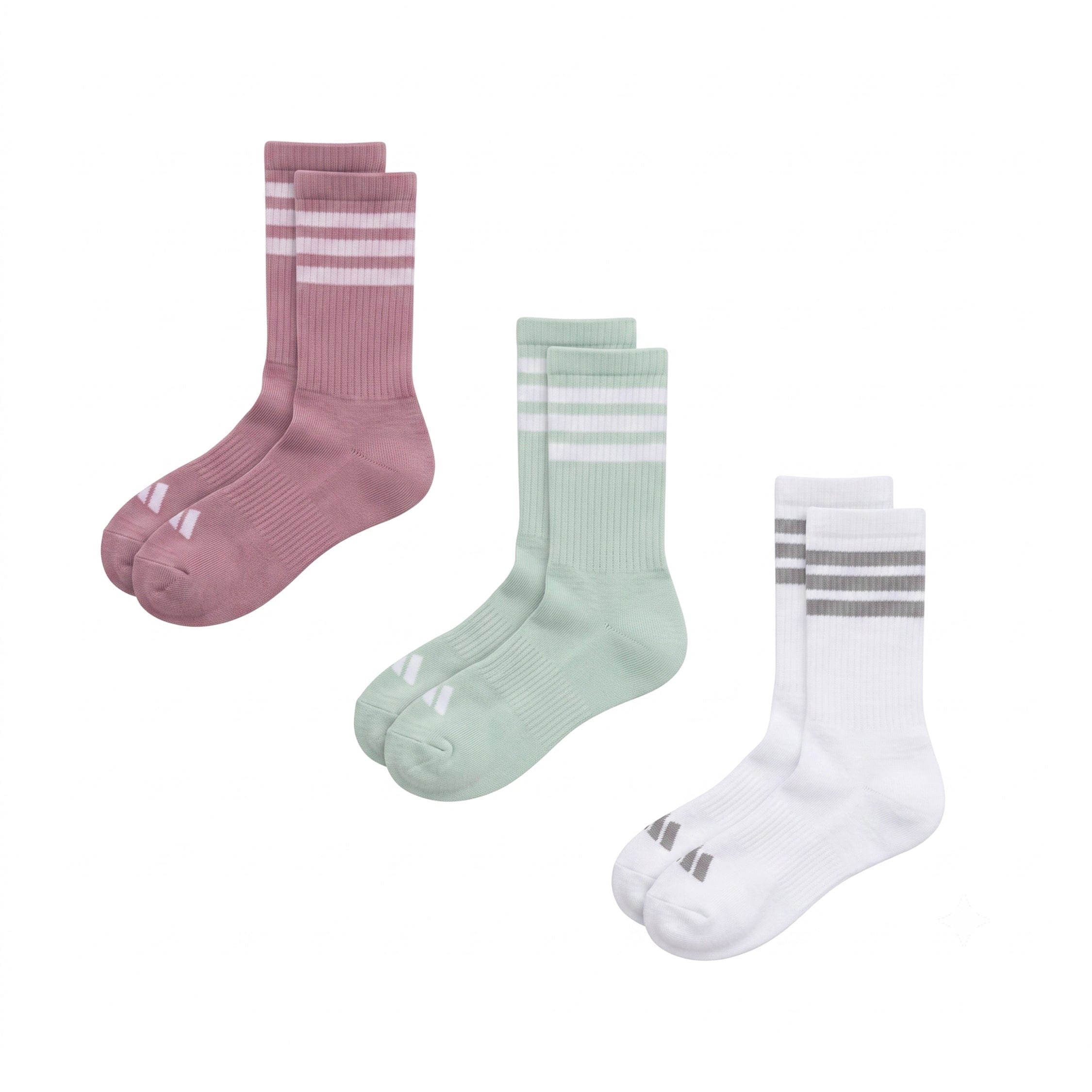 Adidas 3-Stripes Cushioned Crew Socks 3 Pair Pack