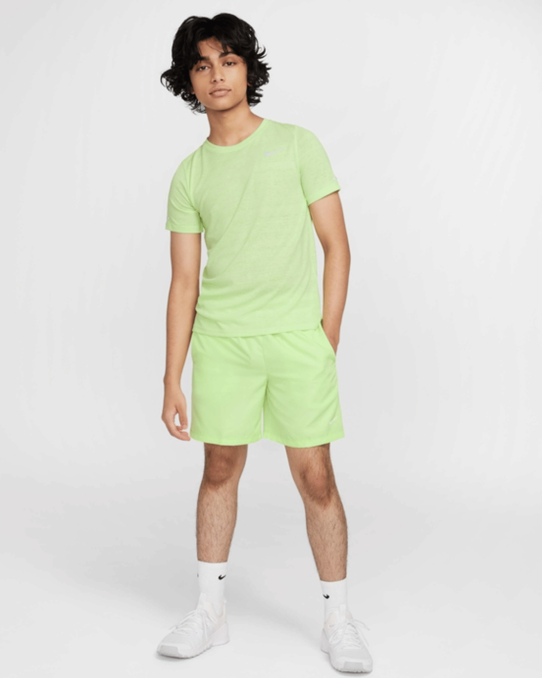 Nike Multi Older Kids Dri-FIT Training Shorts (Lemon Twist)