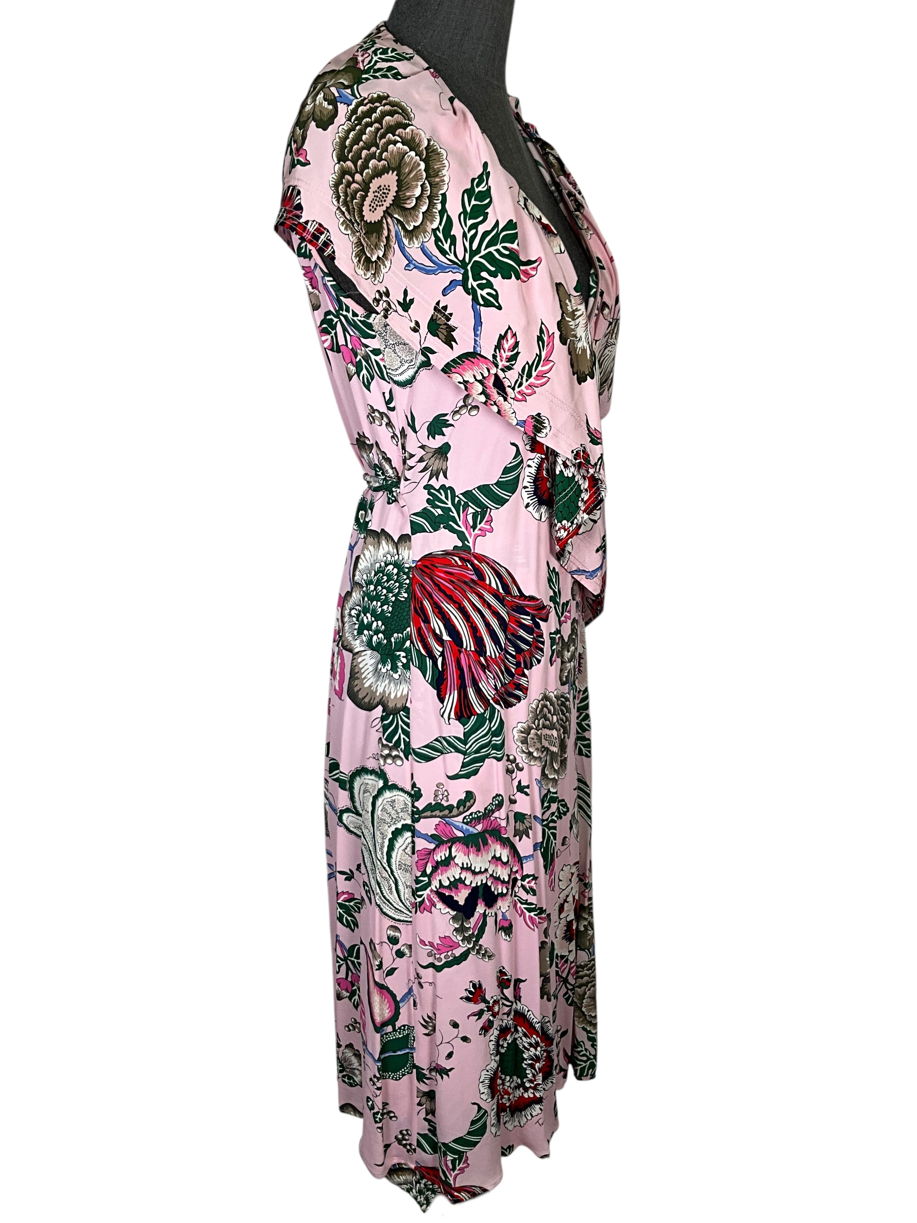 Tory Burch Adelia Ruffled Floral Printed Wrap Mini Dress Size M
