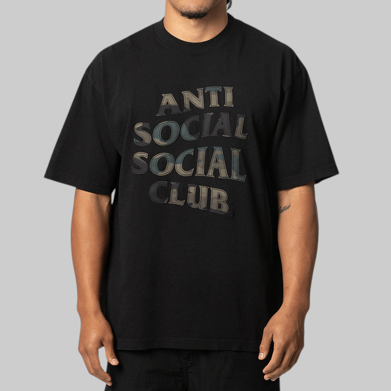 ANTI SOCIAL SOCIAL CLUB Camo Applique T-Shirt - Black/Camo