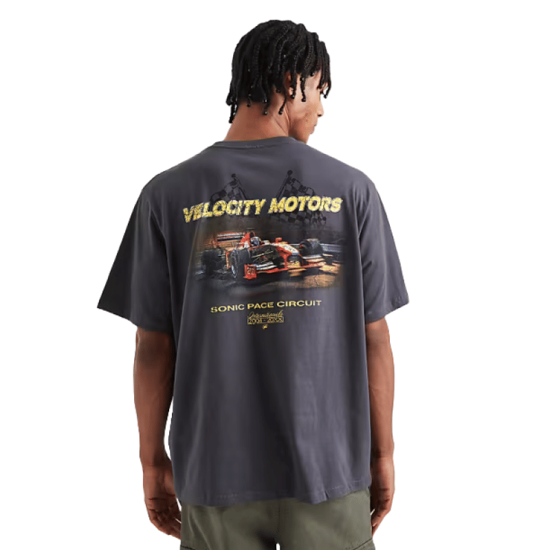 Jack & Jones Tee Velocity Motors Tee 'Dark Grey'