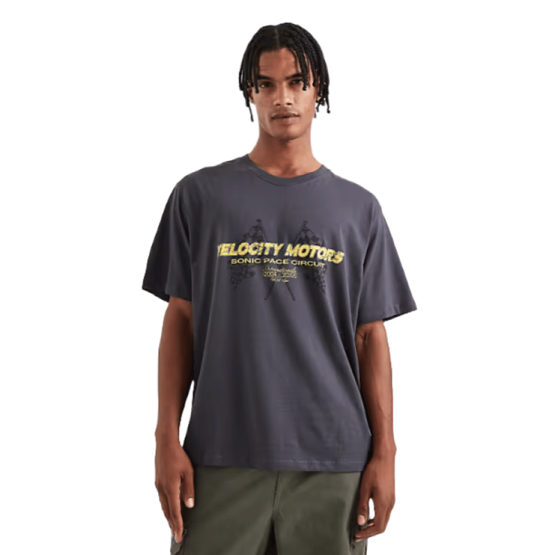 Jack & Jones Tee Velocity Motors Tee 'Dark Grey'