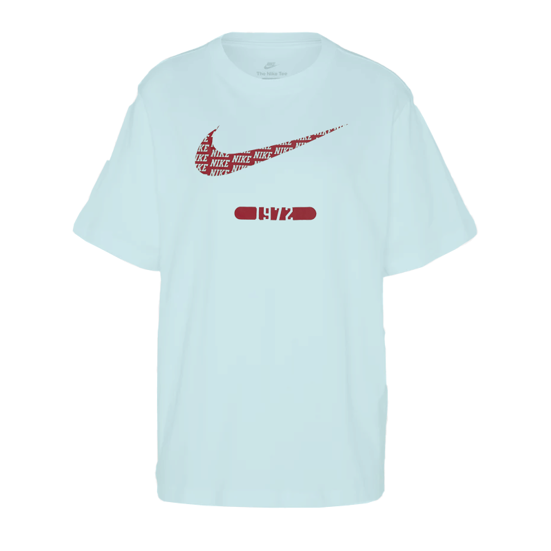 Nike Sportswear 1972 Swoosh Tee 'Aqua/Maroon'