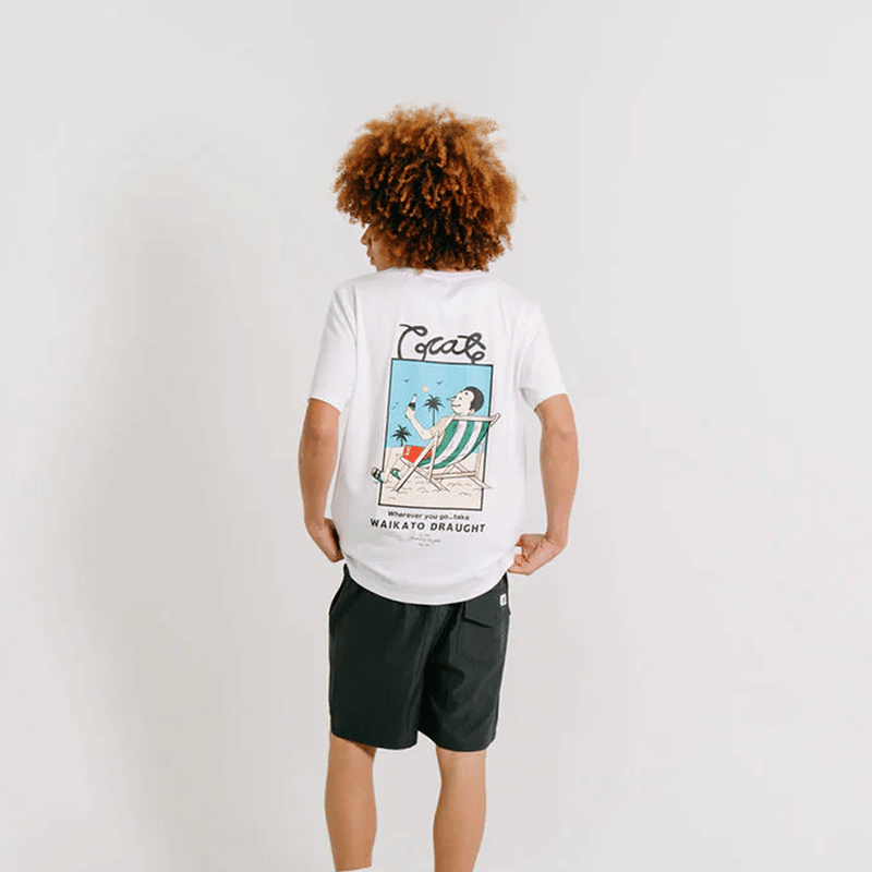 Crate Clothing Crate x Willie The Waiter Beach Tee 'White'