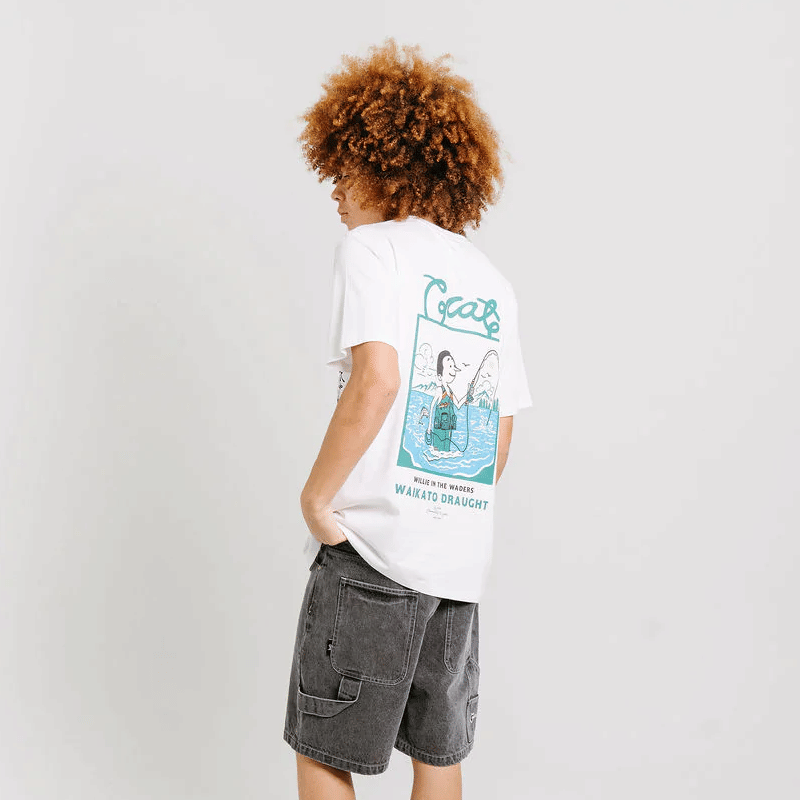Crate Clothing Crate x Willie The Waiter Waders Tee 'White'