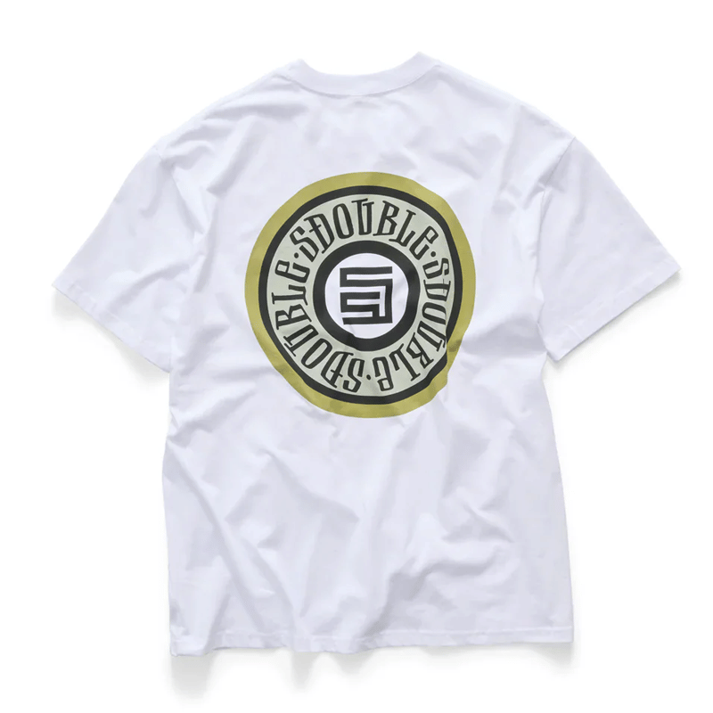 S/Double Track Dot Tee 'White/Green'