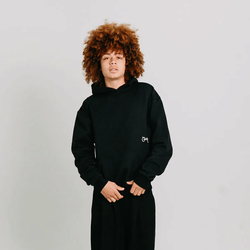 Crate Clothing Crate Stamp Script Box Fit Hoodie 'Black'