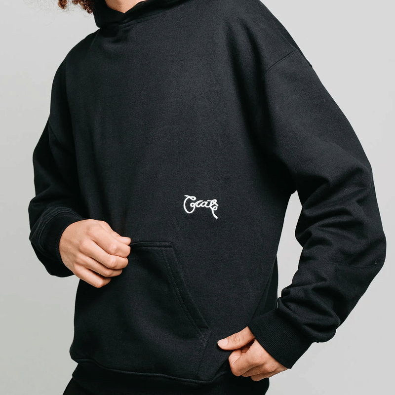 Crate Clothing Crate Stamp Script Box Fit Hoodie 'Black'