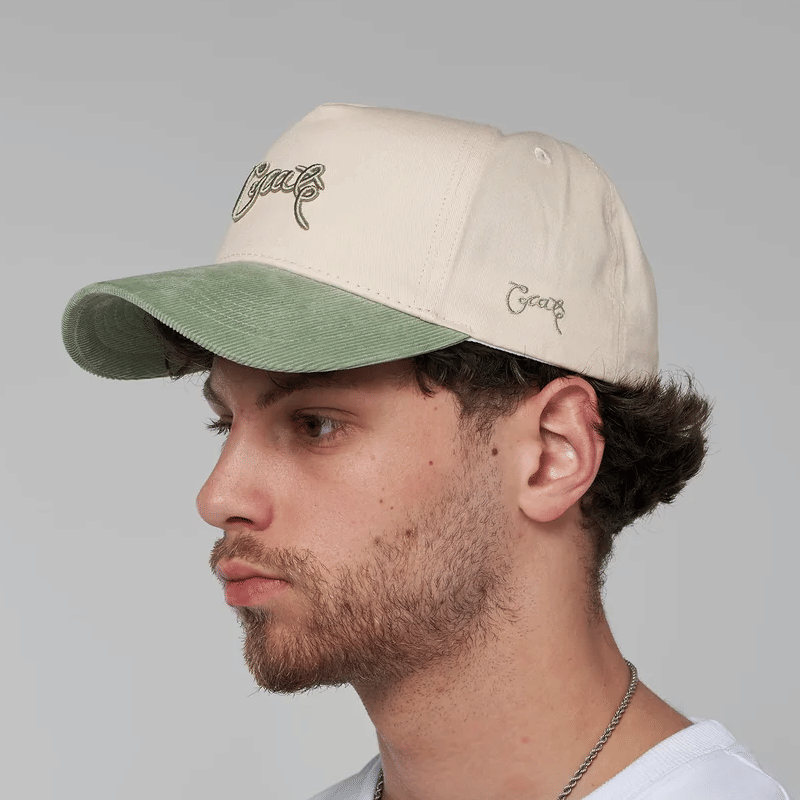 Crate Clothing Crate Scripted 1/2 Cord Snapback 'Matcha'