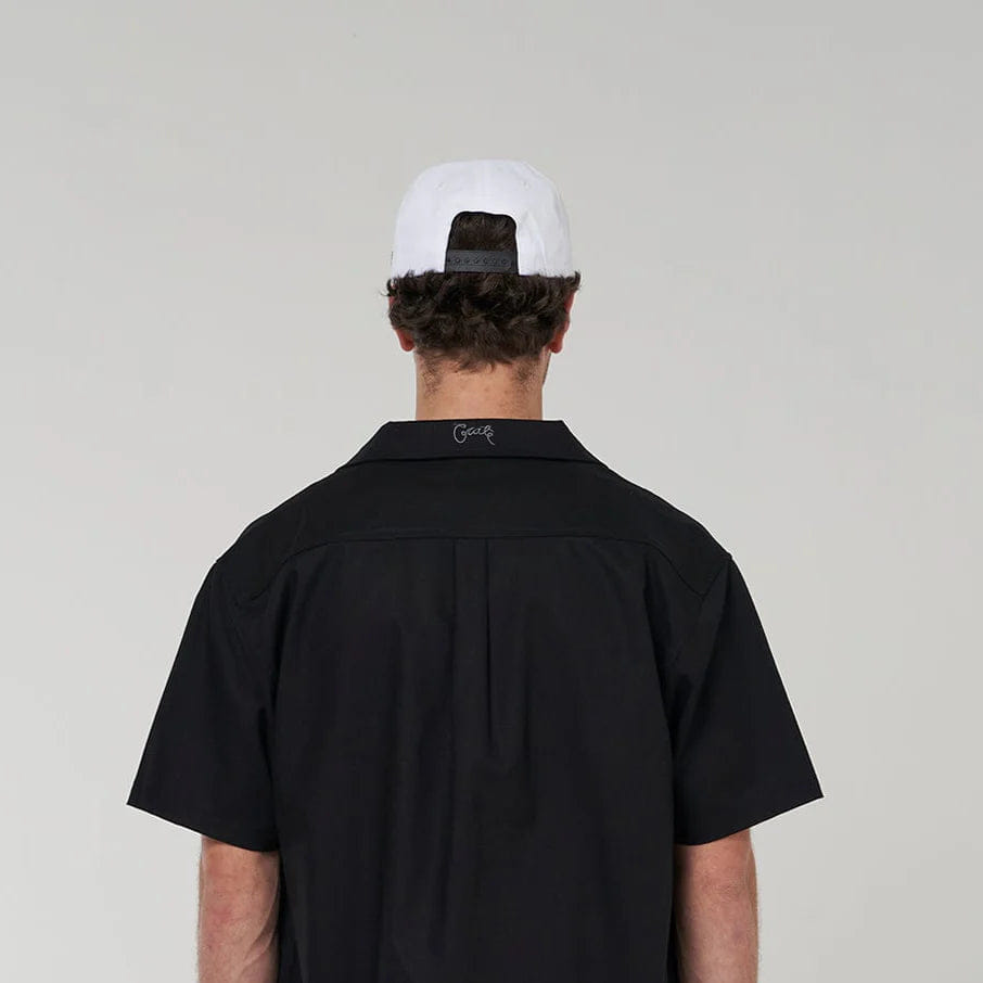 Crate Clothing Crate Scripted Snapback Cap 'Black/White'