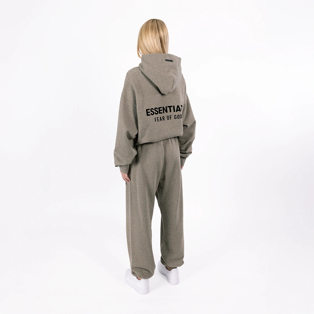 Fear of God Essentials Fleece (FW24) Heather Gray - Set (Hoodie & Sweatpant)