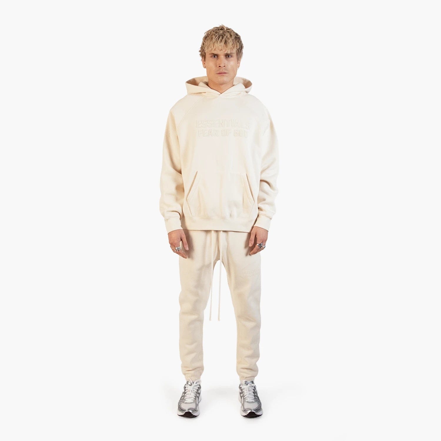 Fear of God Essentials Fleece Egg Shell - Set (Hoodie & Sweatpant)