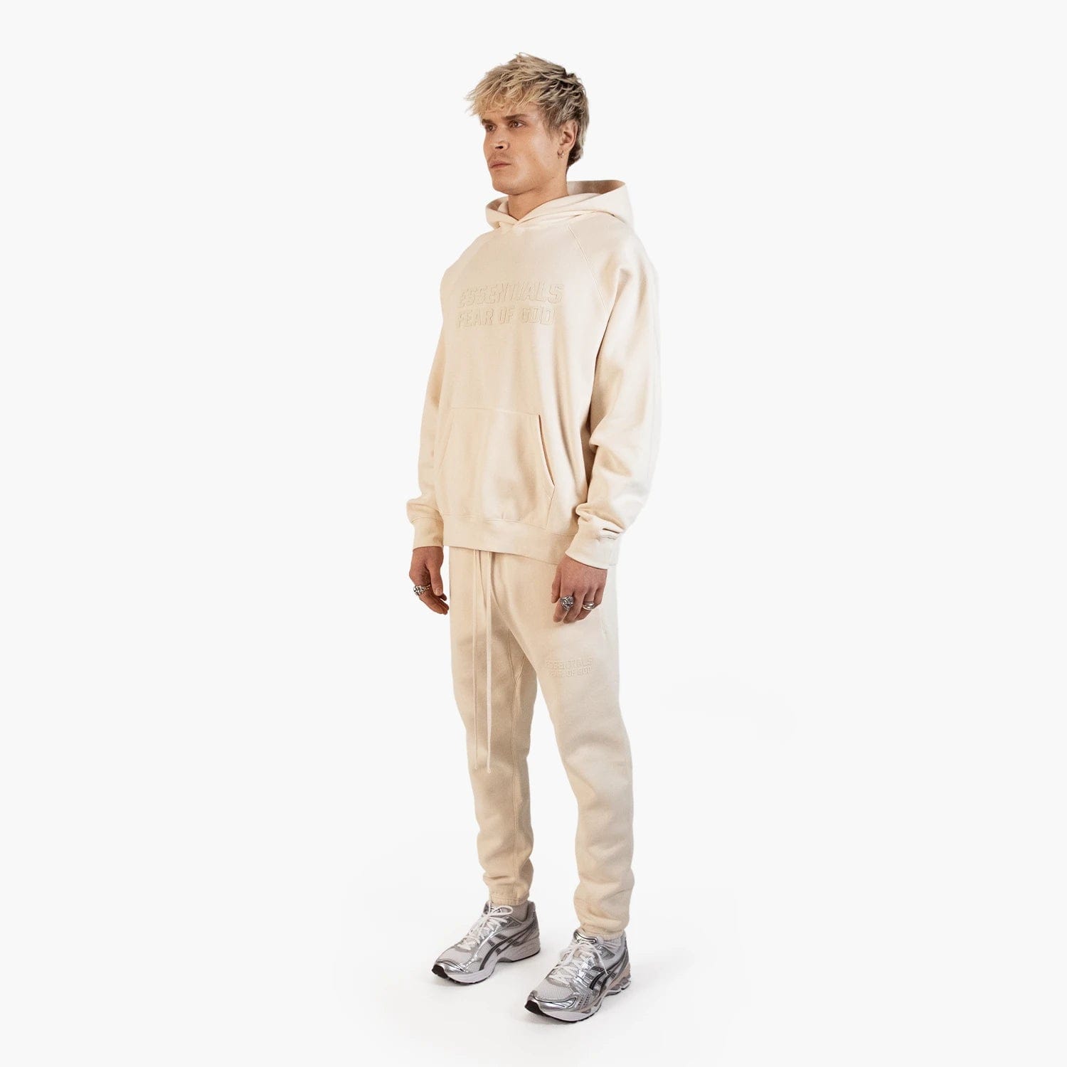 Fear of God Essentials Fleece Egg Shell - Set (Hoodie & Sweatpant)