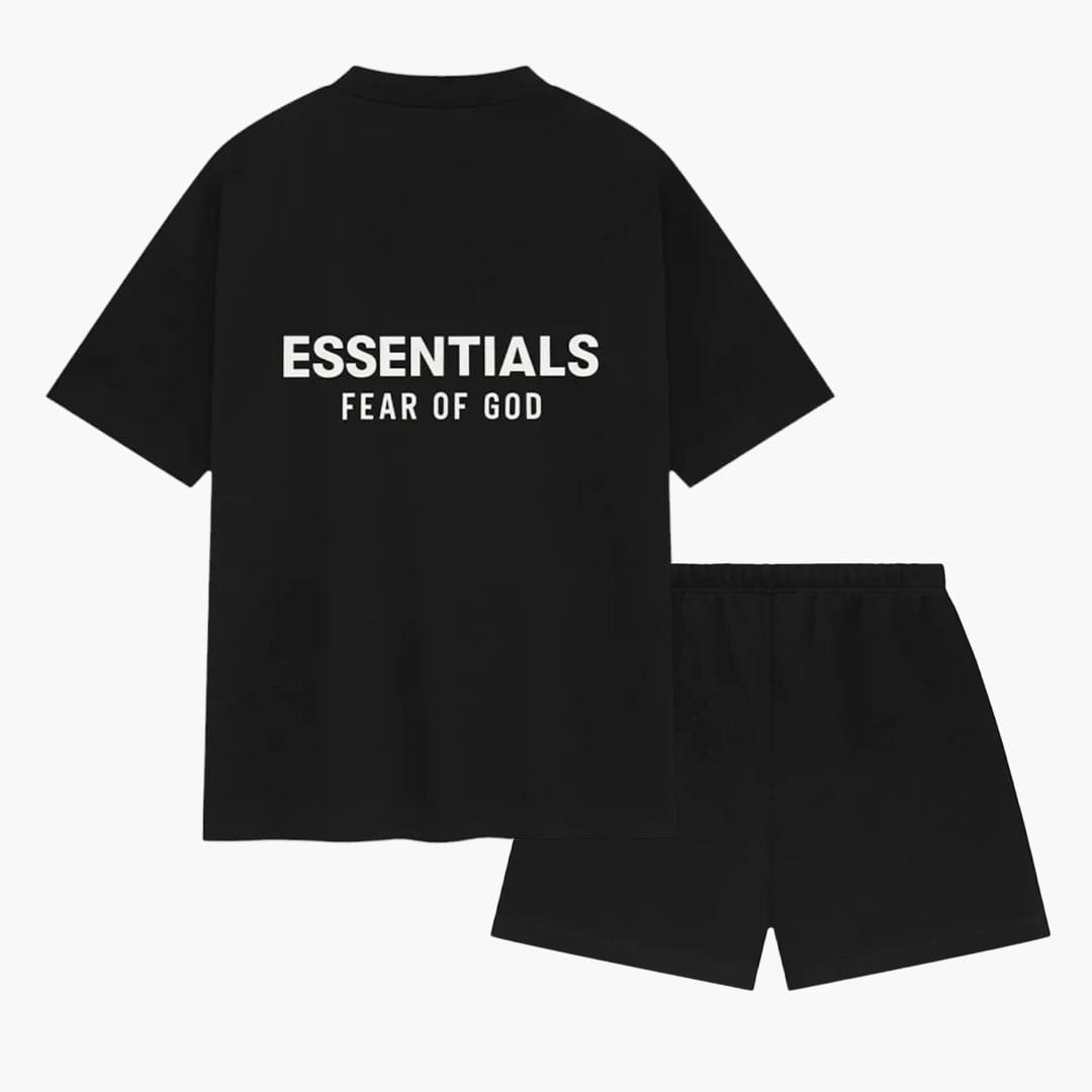 Fear of God Essentials Classic Jet Black - Summerset (T-Shirt & Short)