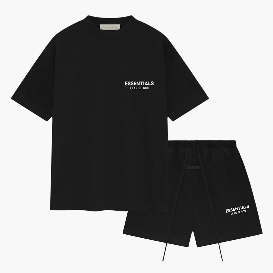 Fear of God Essentials Classic Jet Black - Summerset (T-Shirt & Short)