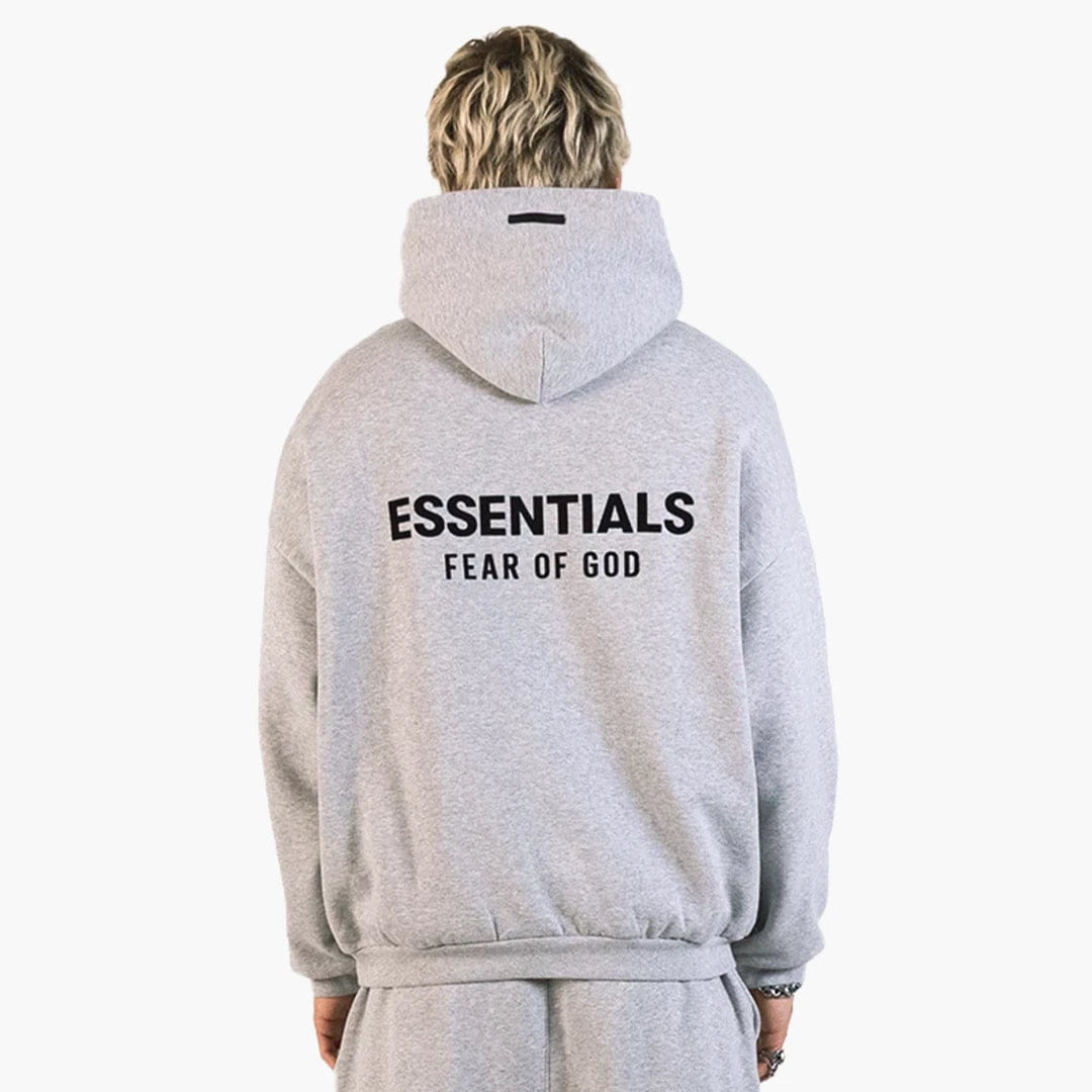 Fear Of God Essentials Fleece Hoodie (FW24) Light Heather Gray