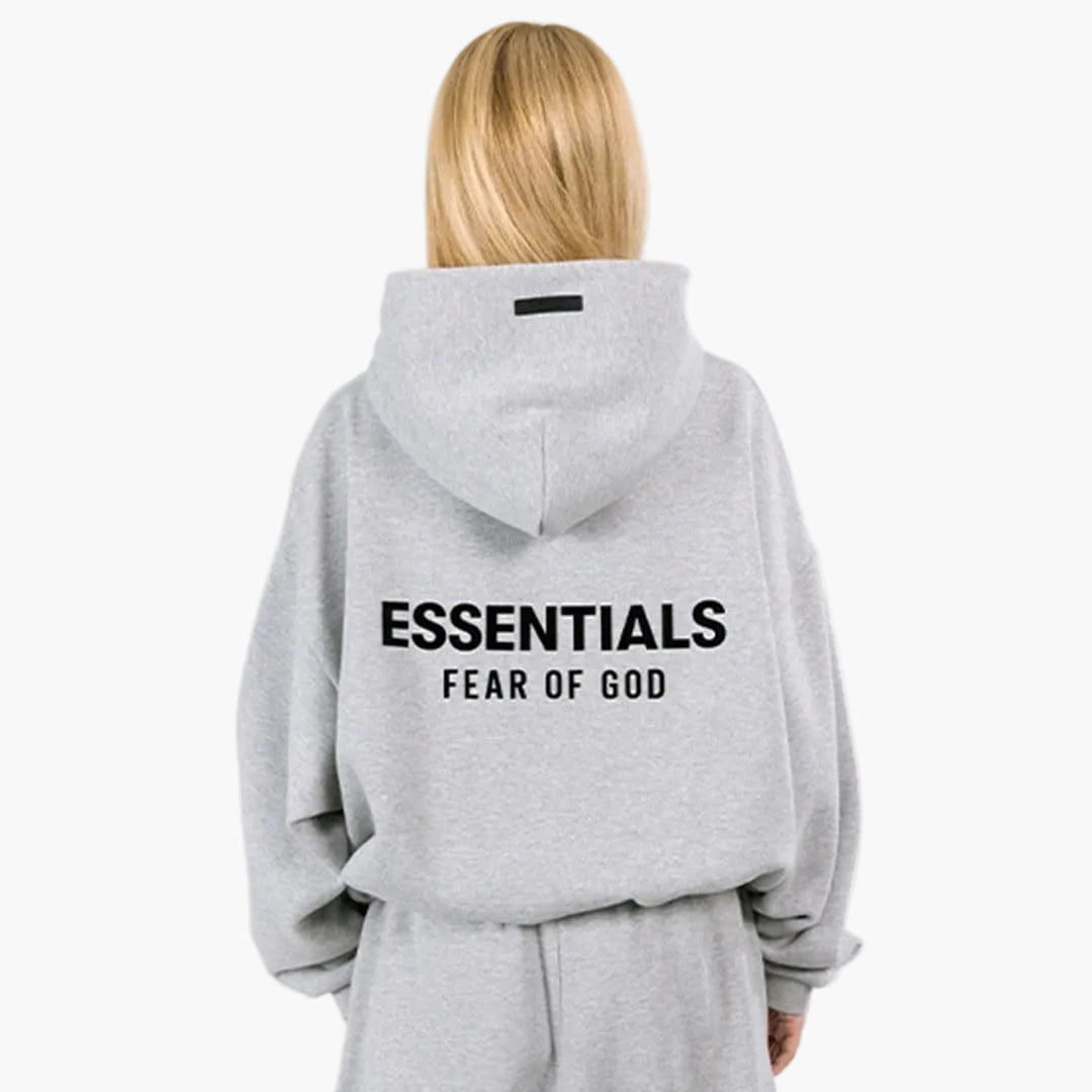 Fear Of God Essentials Fleece Hoodie (FW24) Light Heather Gray