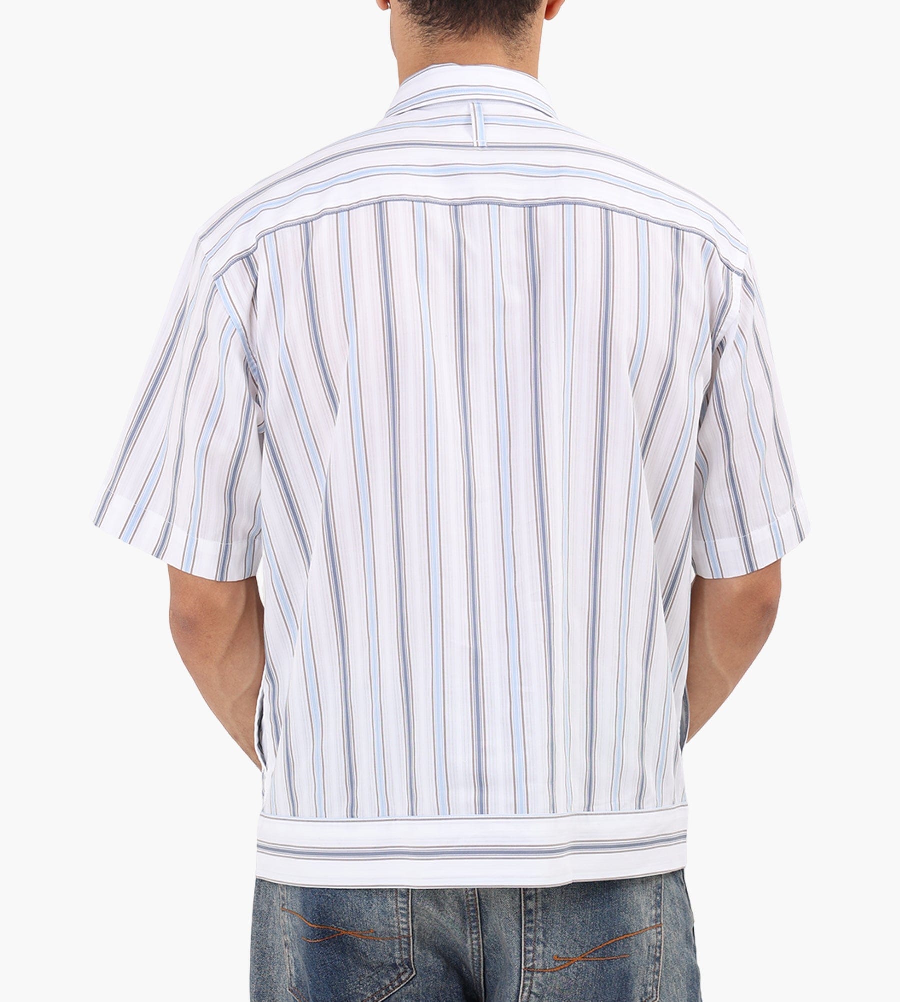 NN.07 Reed Short Sleeve Shirt 50073 Blue Stripe