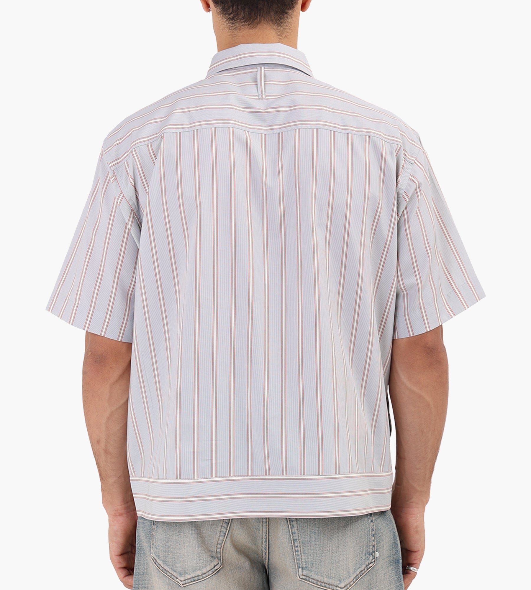 NN.07 Reed Short Sleeve Shirt 5322 Red Stripe