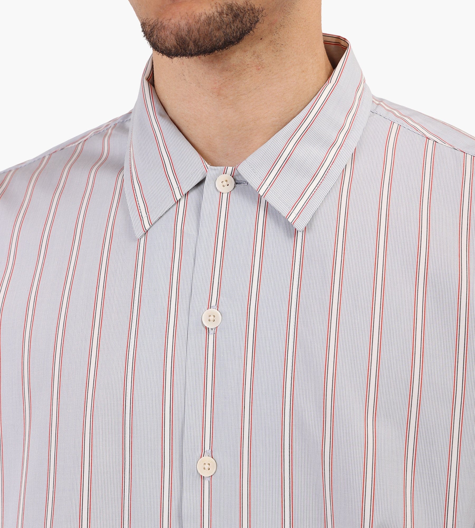 NN.07 Reed Short Sleeve Shirt 5322 Red Stripe