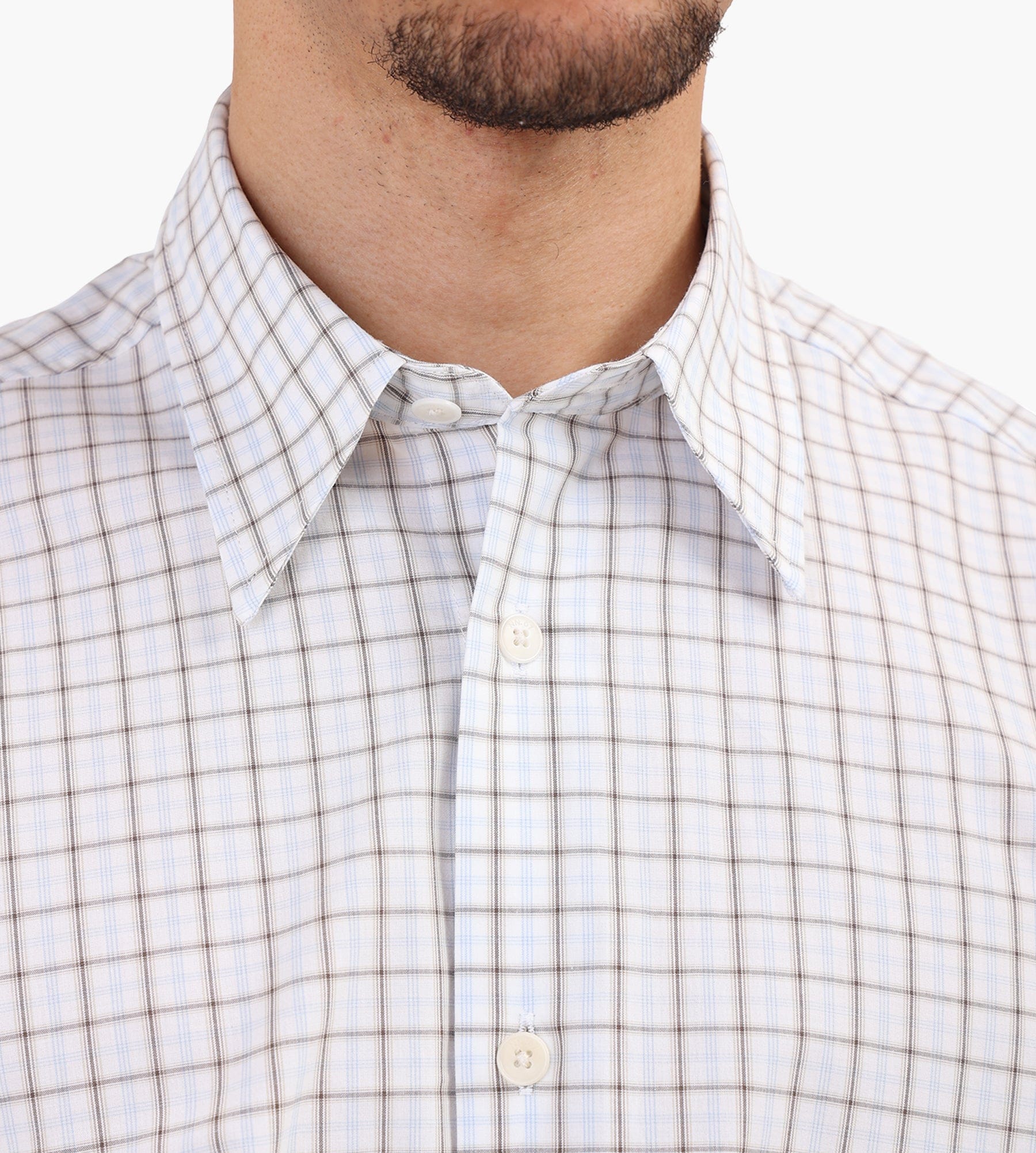 NN.07 Quinsy Long Sleeve Shirt 50070 Blue Check