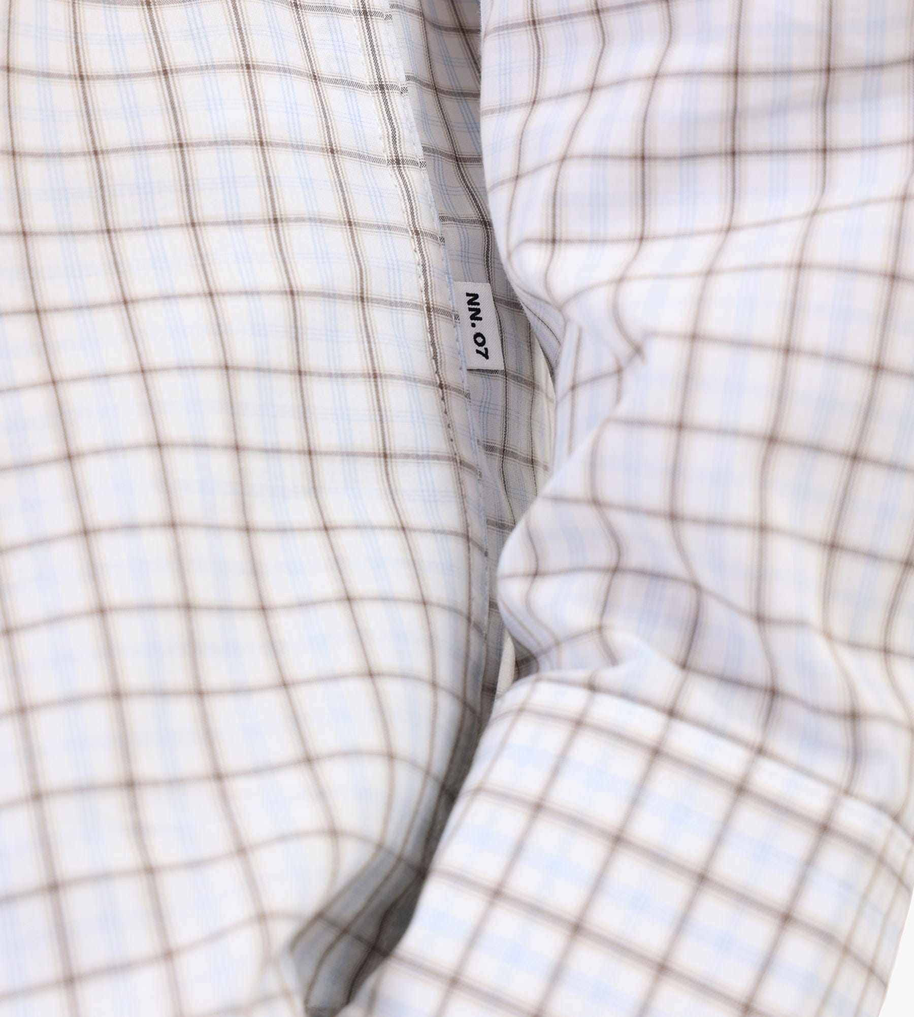NN.07 Quinsy Long Sleeve Shirt 50070 Blue Check