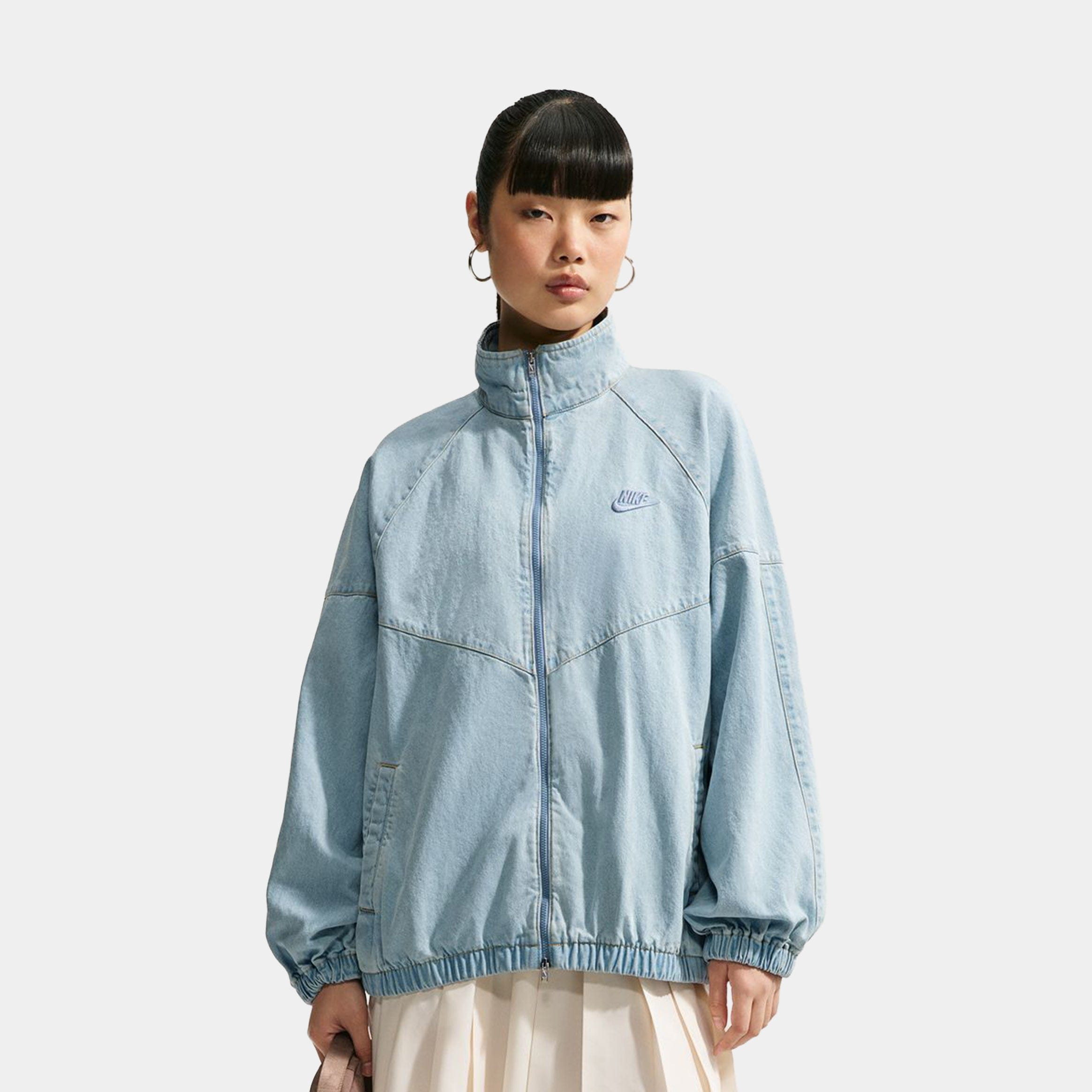 Nike Windrunner Oversized Denim Womens Jacket (Light Armoury Blue/Work Blue)