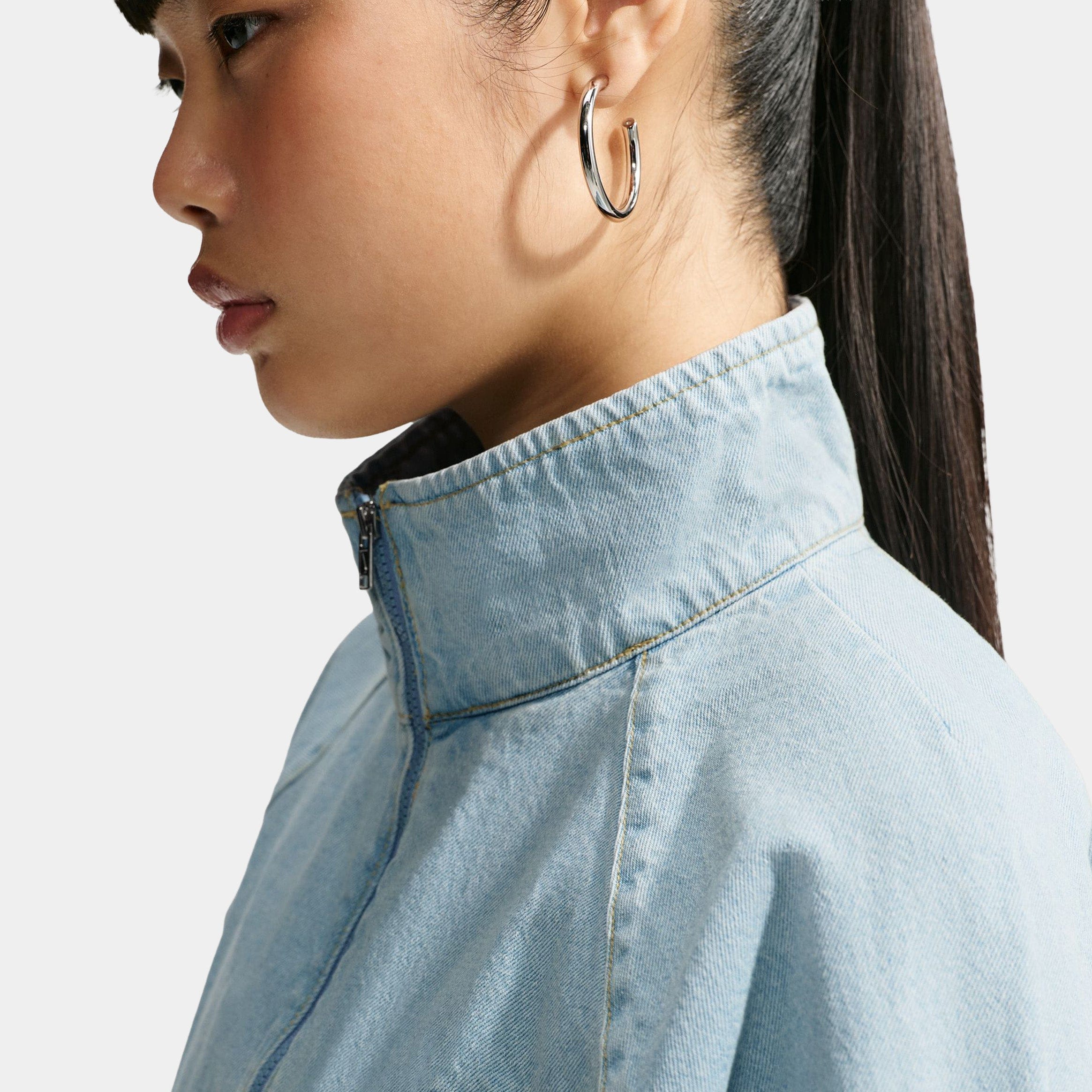 Nike Windrunner Oversized Denim Womens Jacket (Light Armoury Blue/Work Blue)