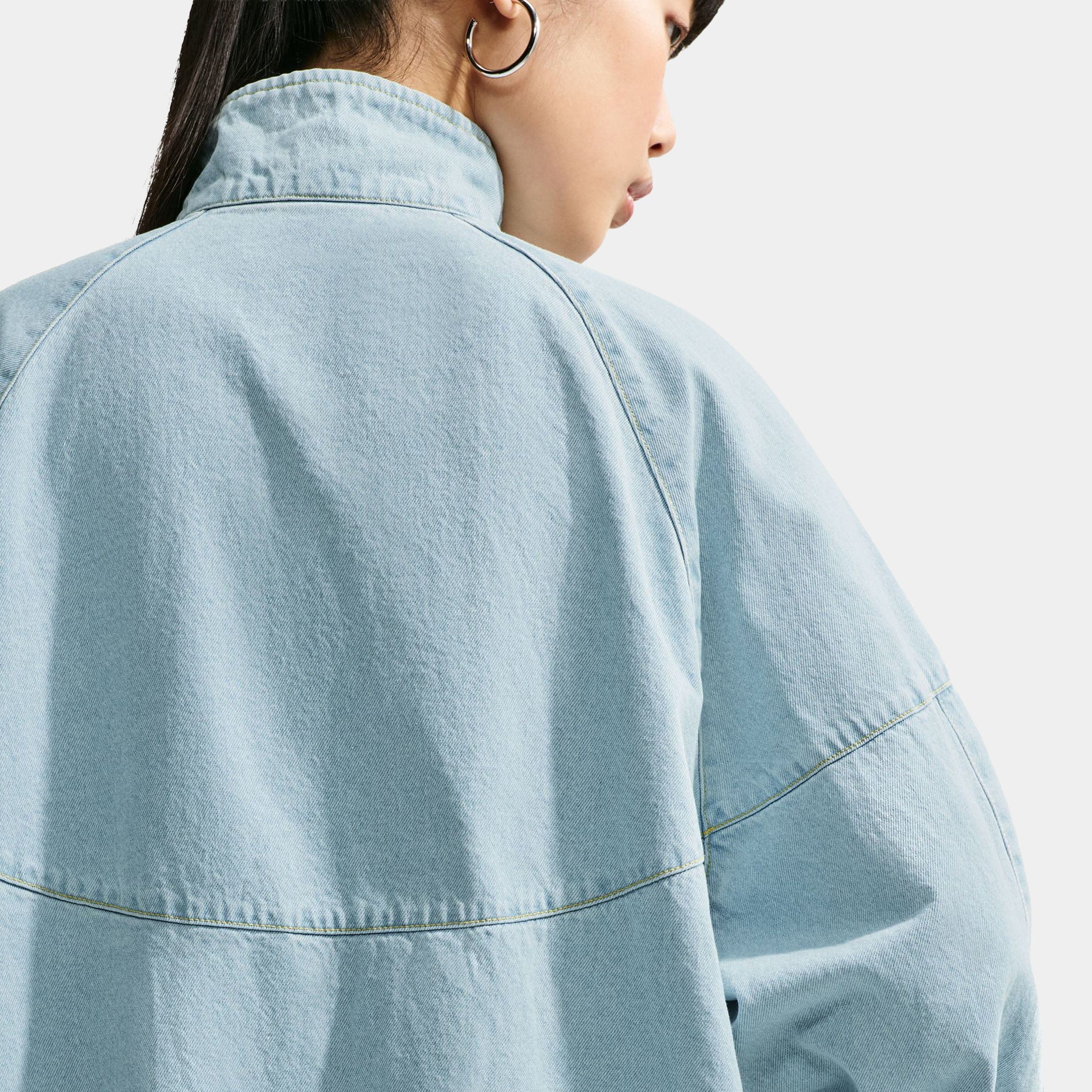 Nike Windrunner Oversized Denim Womens Jacket (Light Armoury Blue/Work Blue)