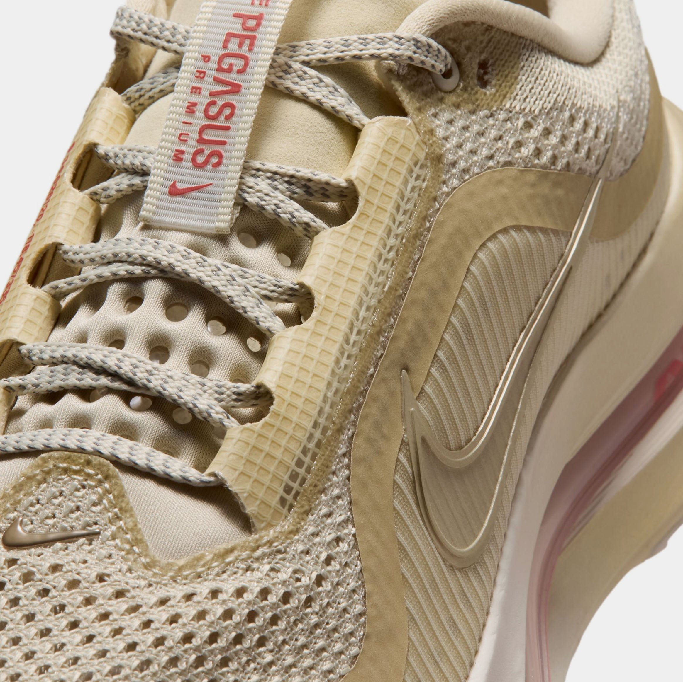 Nike Pegasus Premium Womens Running Shoes (Light Khaki/Metallic Gold Grain/Sail)