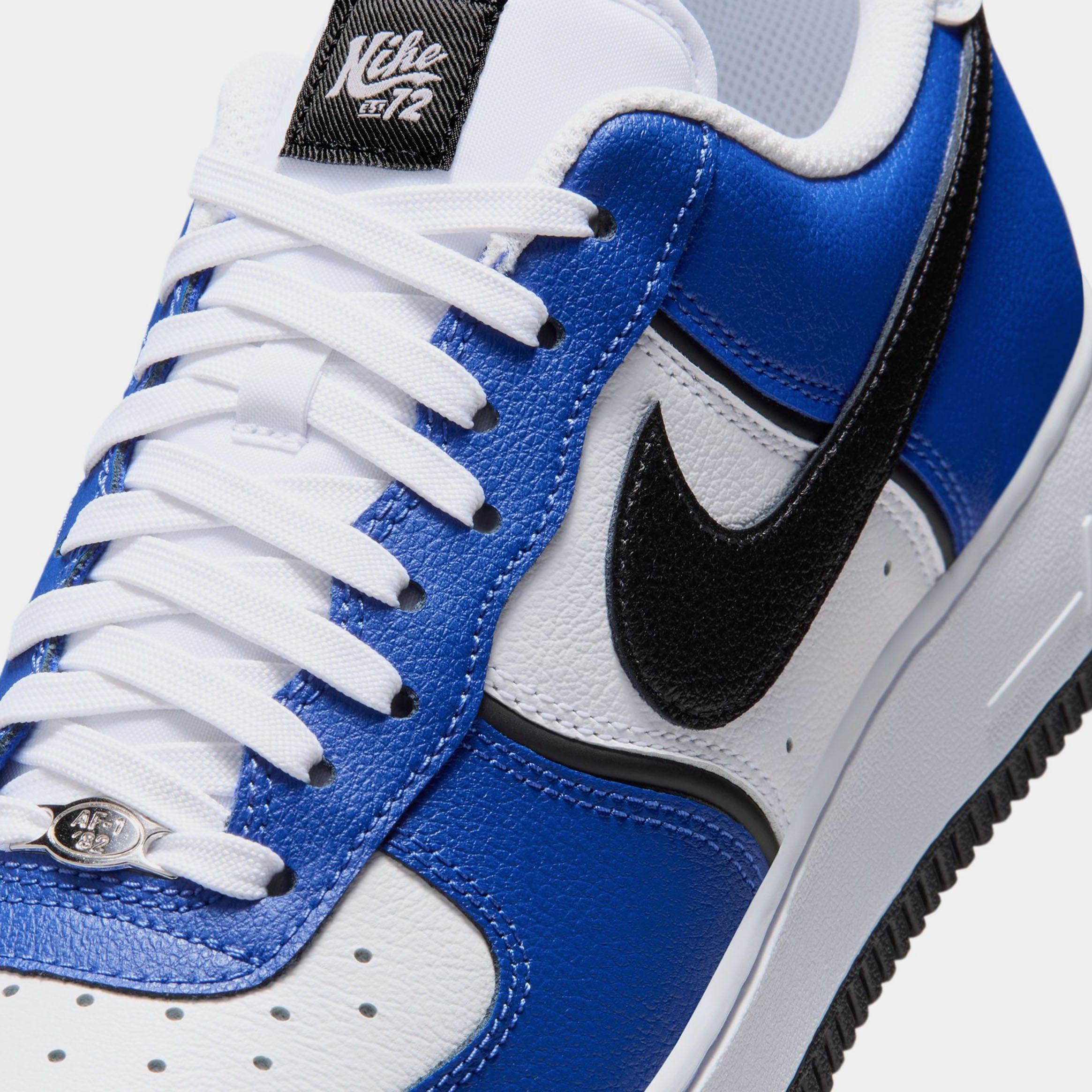 Nike Air Force 1 '07 LV8 Mens Lifestyle Shoes (Old Royal/Black/White/Metallic Silver)