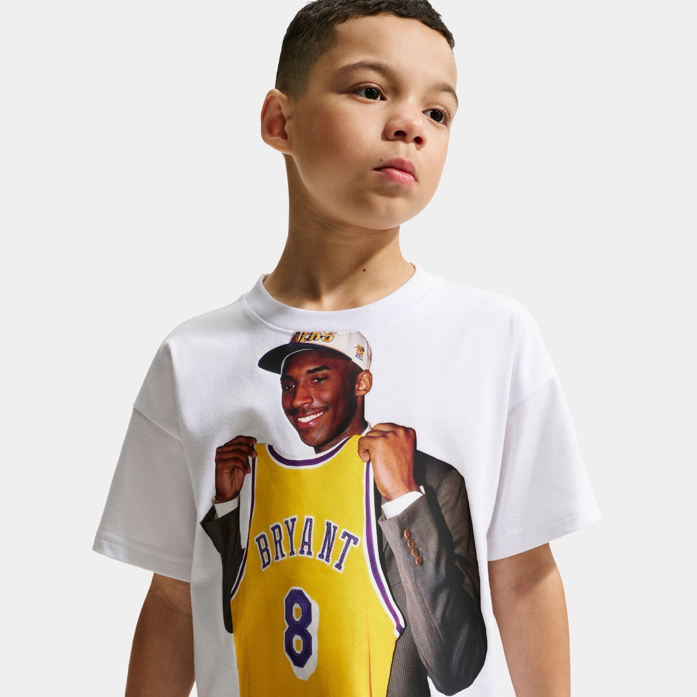 Nike Kobe Bryant Draft Pack Grade School Short Sleeve Shirt (White)