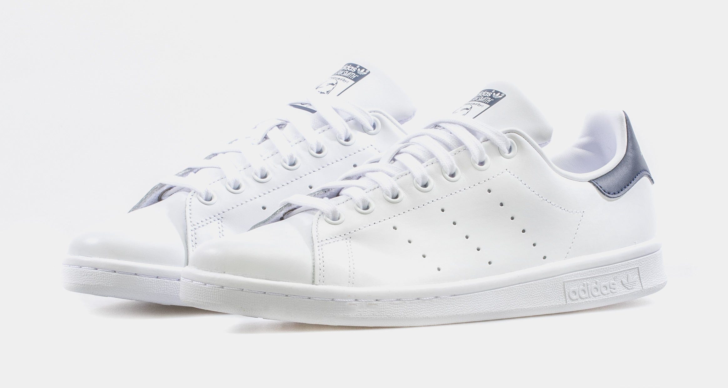 adidas Stan Smith Original Mens Lifestyle Shoe (White/Cobalt Blue)