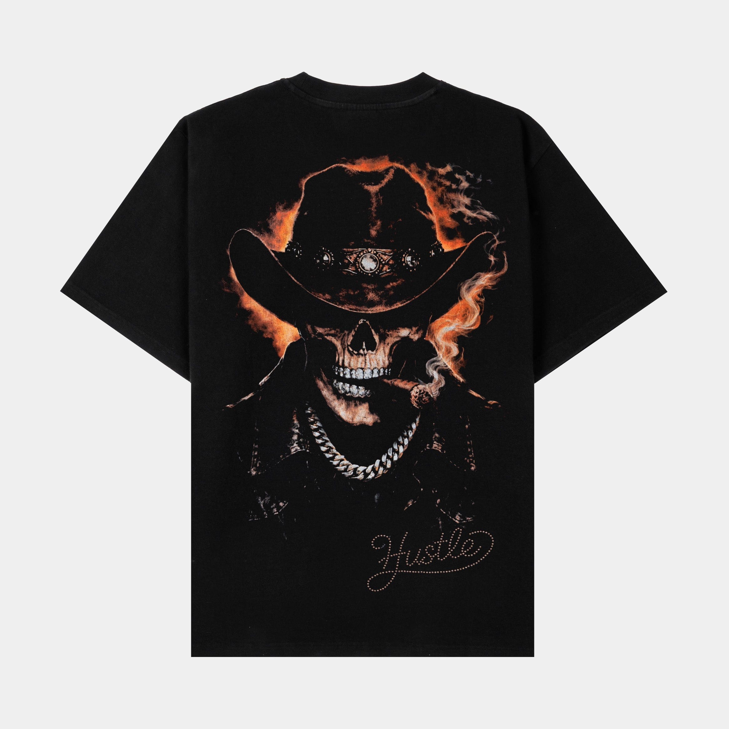 ROUTE TO RICHES Houston Premium Mens Short Sleeve Shirt (Black/Orange)
