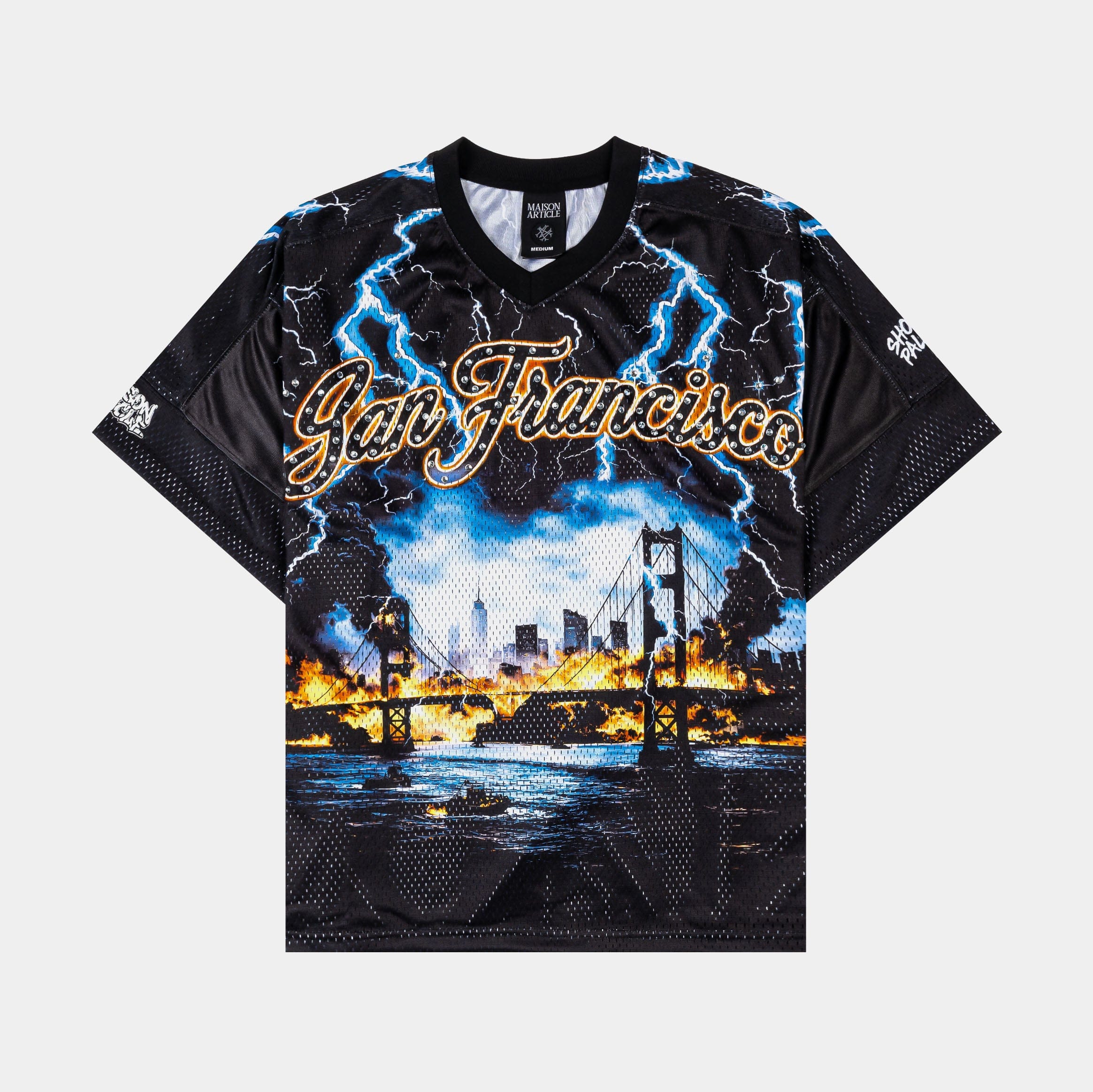 MAISON ARTICLE Bay Area Exclusive Mesh Mens Jersey (Black/Orange)