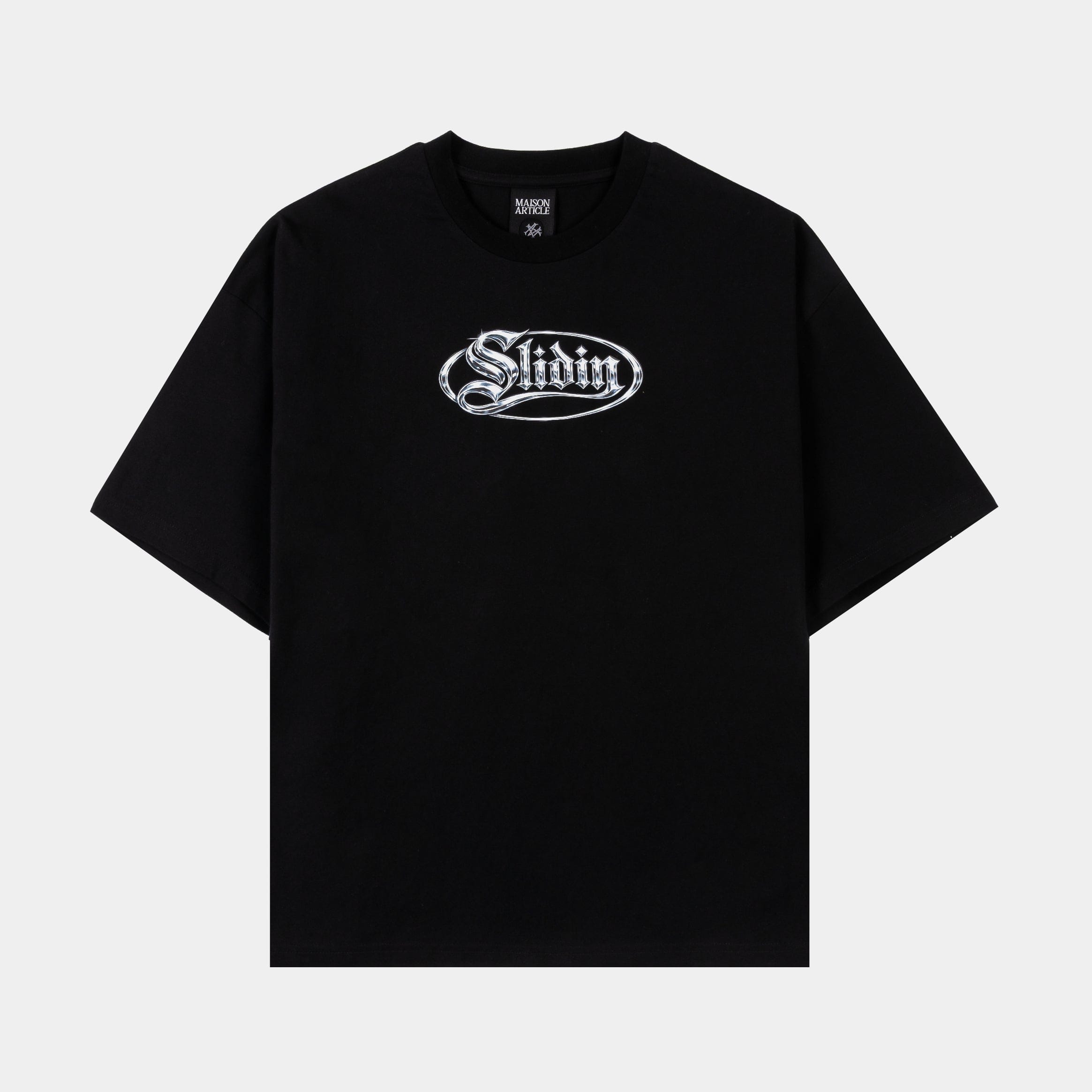 MAISON ARTICLE Slidin Premium Mens Short Sleeve Shirt (Black/Blue)
