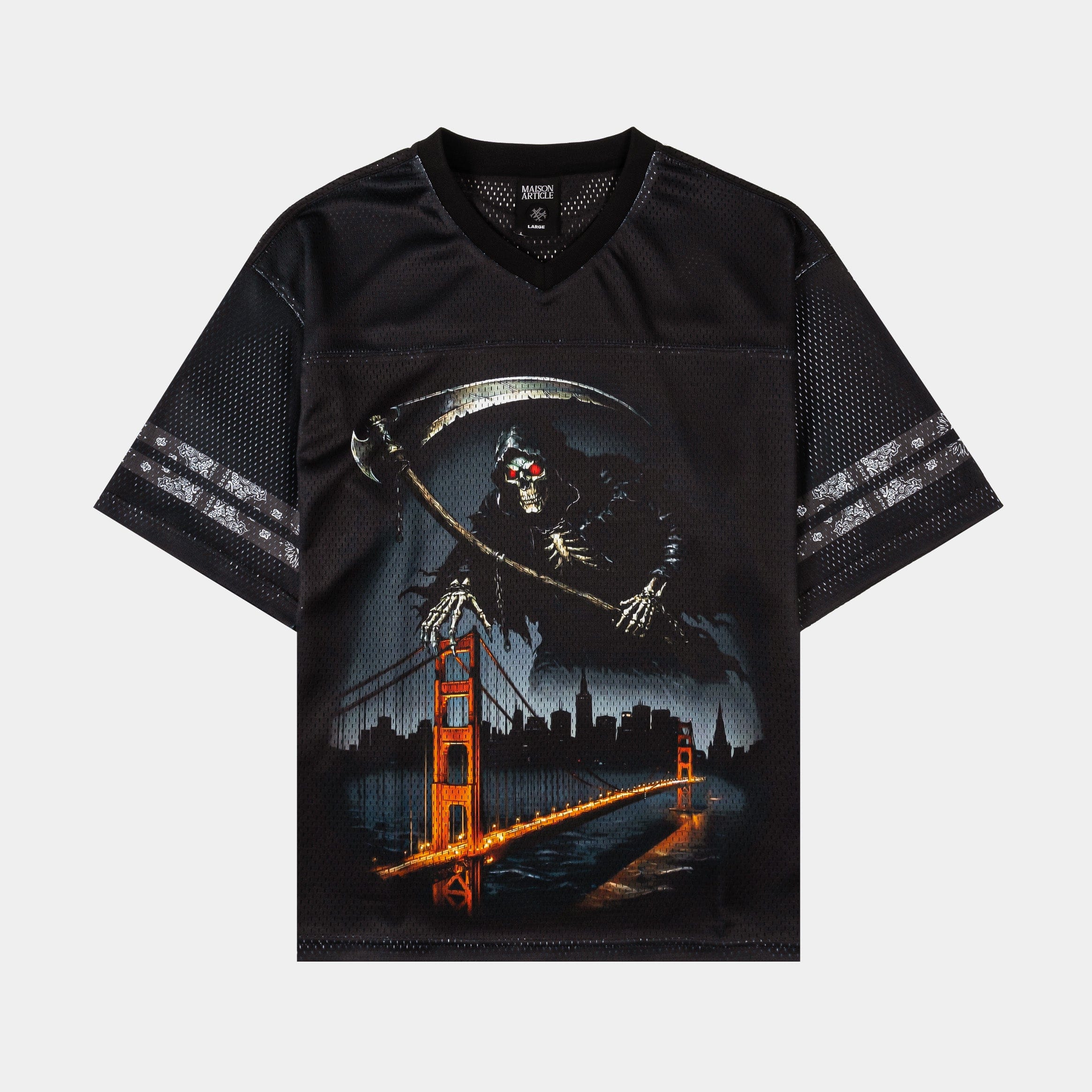 MAISON ARTICLE The Bay Mesh Mens Jersey (Black/Red)