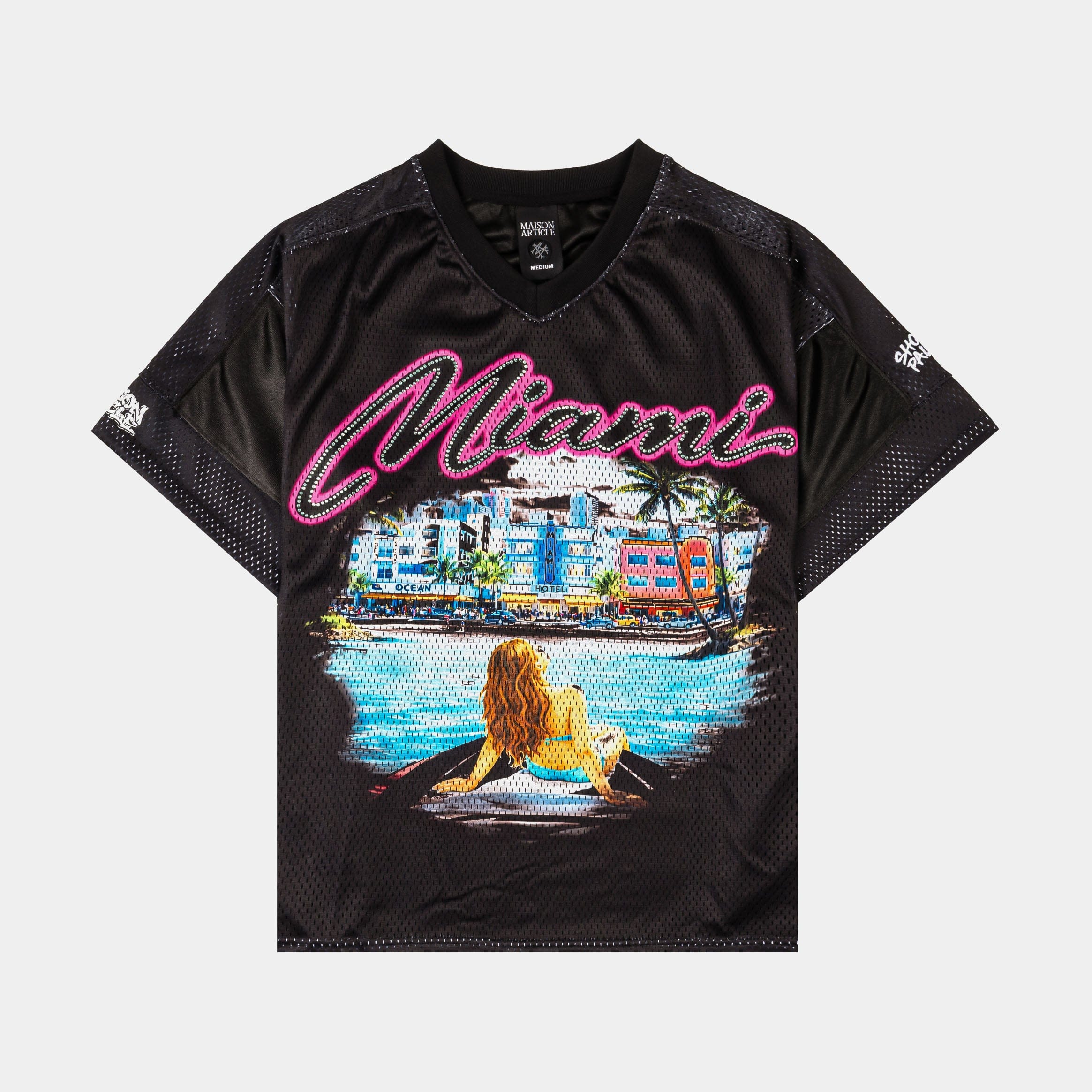 MAISON ARTICLE Miami Exclusive Mesh Mens Jersey (Black/Pink)