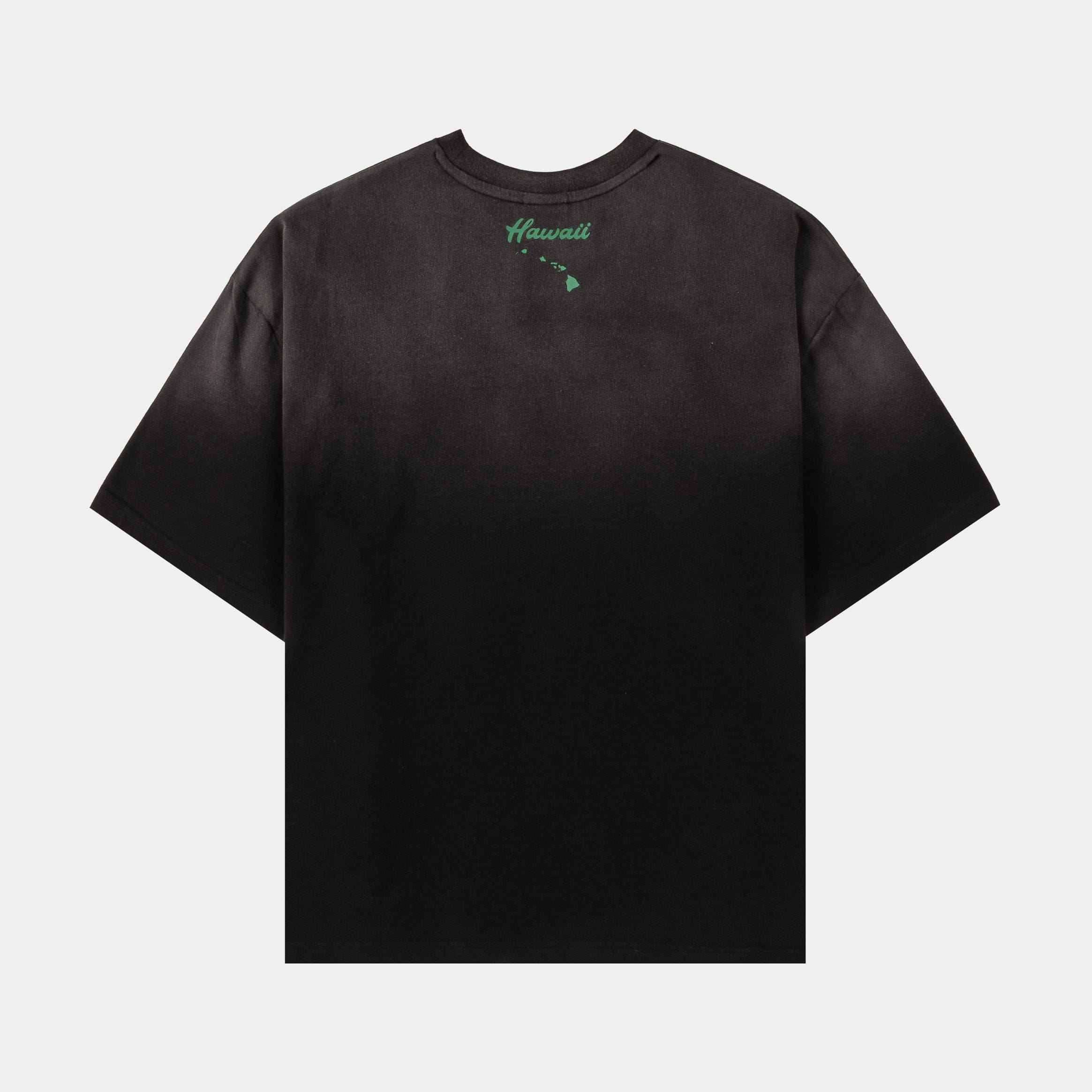 MAISON ARTICLE Hawaii Premium Washed Mens Short Sleeve Shirt (Black/Green)