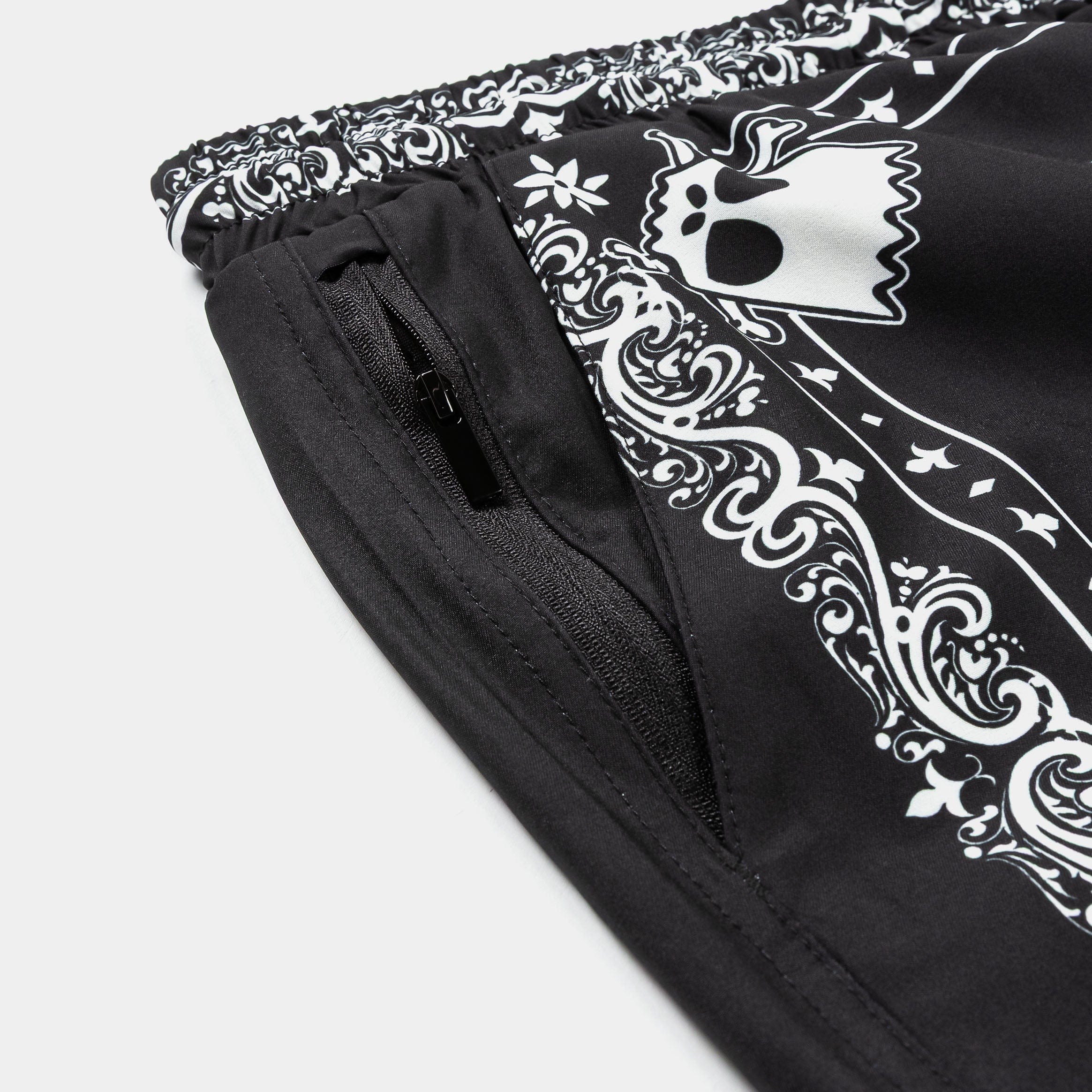 SIMPSONS X SP The Simpsons By Shoe Palace Paisley Hybrid Mens Shorts (Black/White)