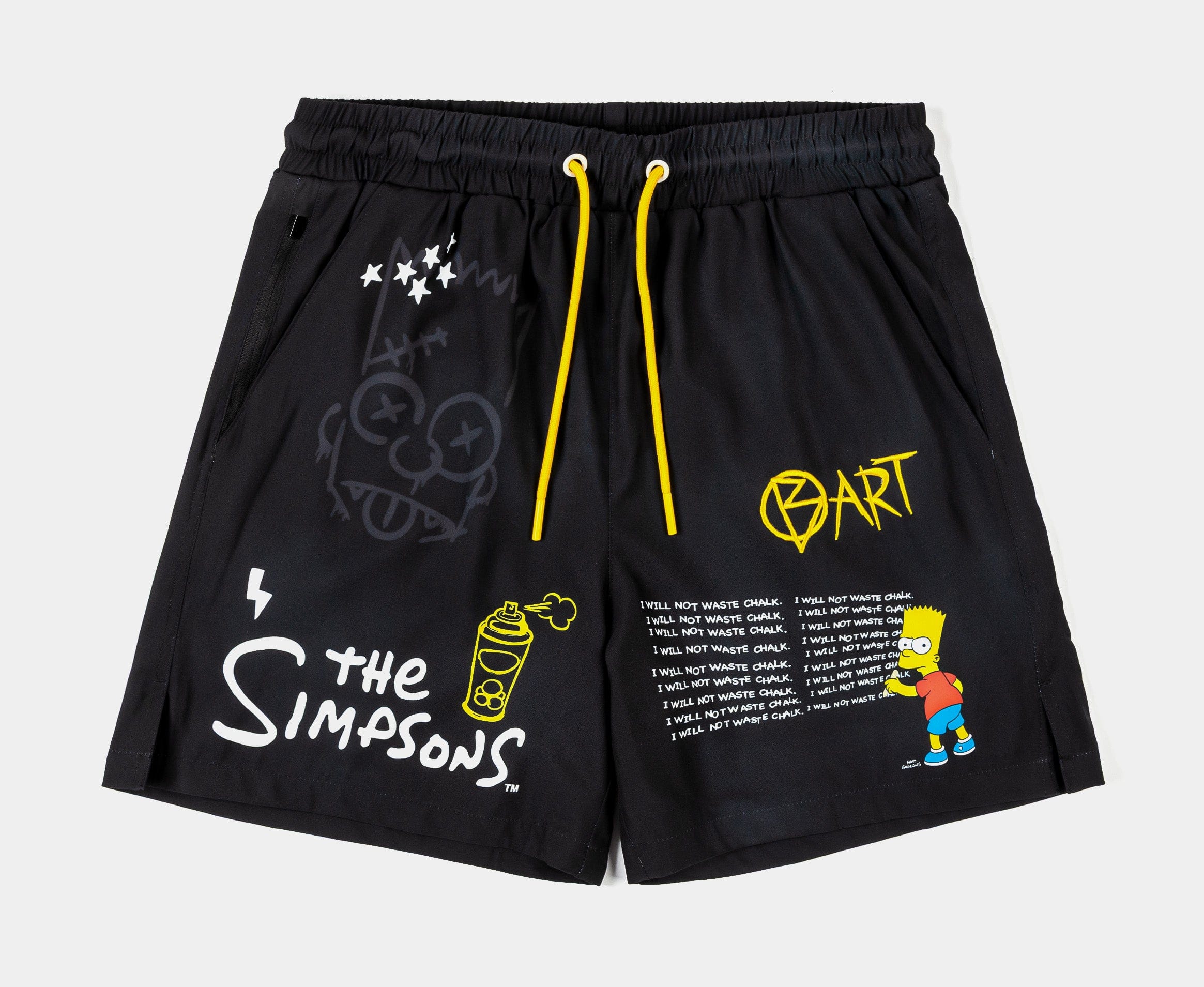 SIMPSONS X SP The Simpsons By Shoe Palace Chalkboard Hybrid Mens Shorts (Black/Yellow)