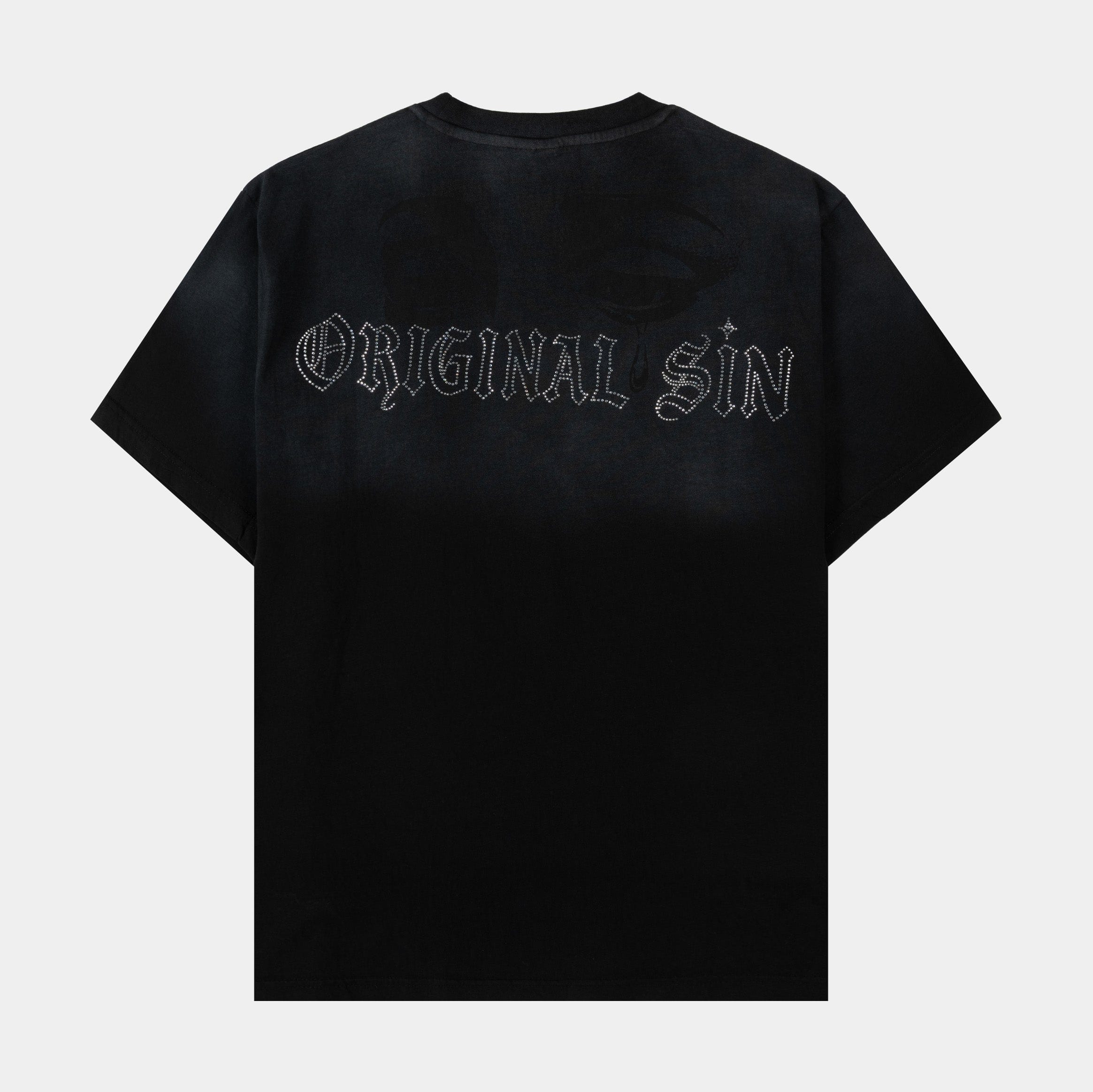 Original Sin Washed Mens Short Sleeve Shirt (Black/White)