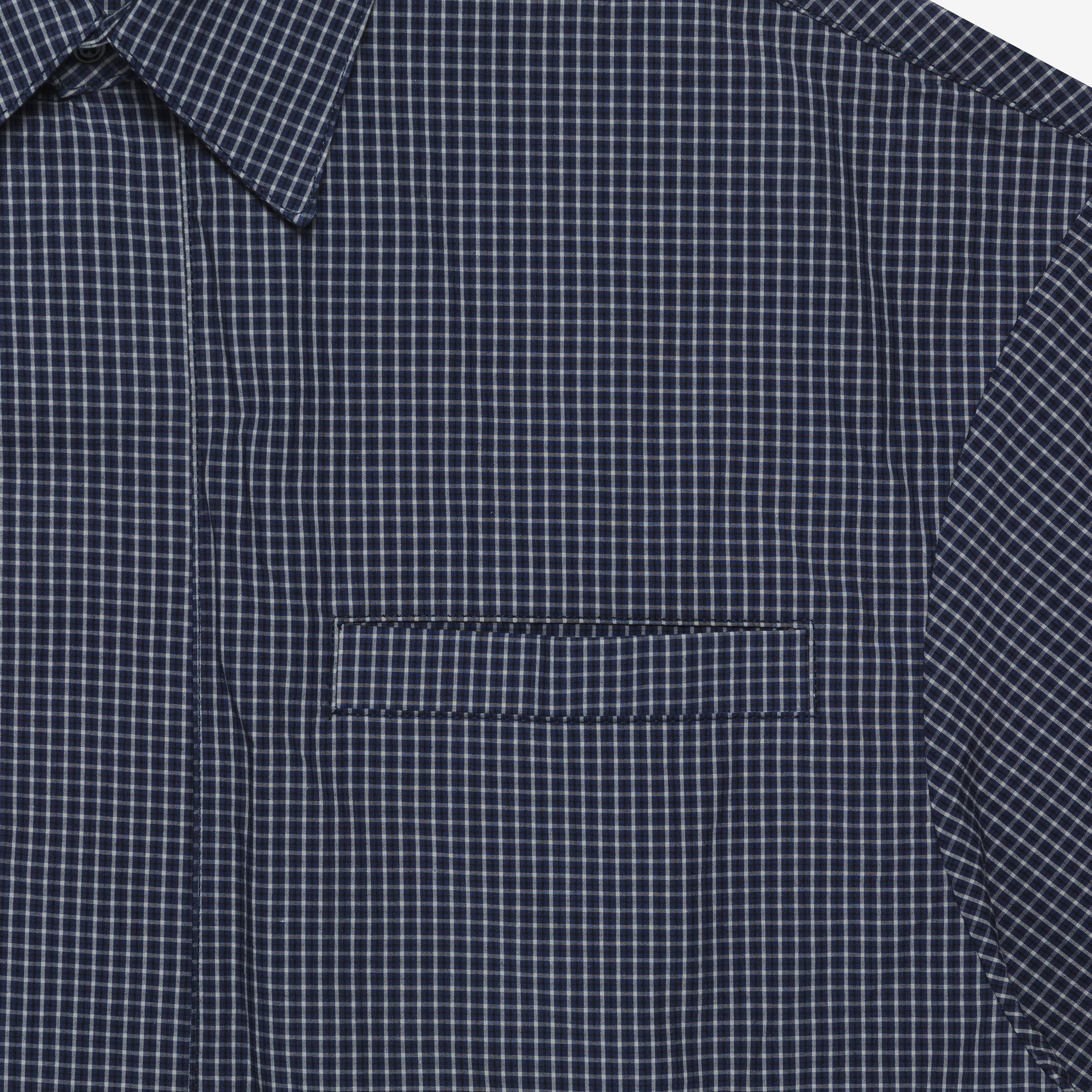 Art Community Japanese 3/4 Short Sleeve Shirt 'Blue Plaid