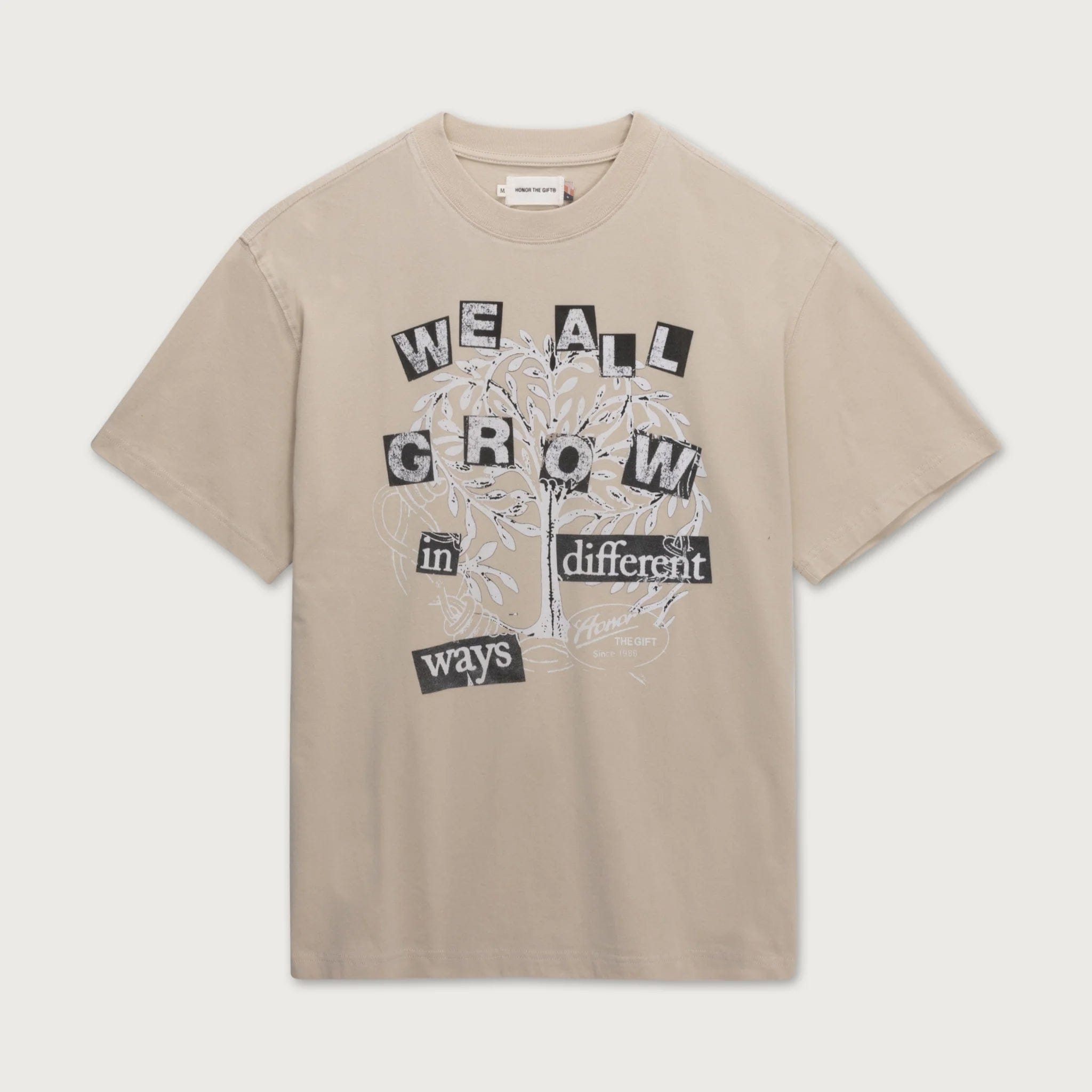 Honor The Gift We All Grow Tee 'Taupe'