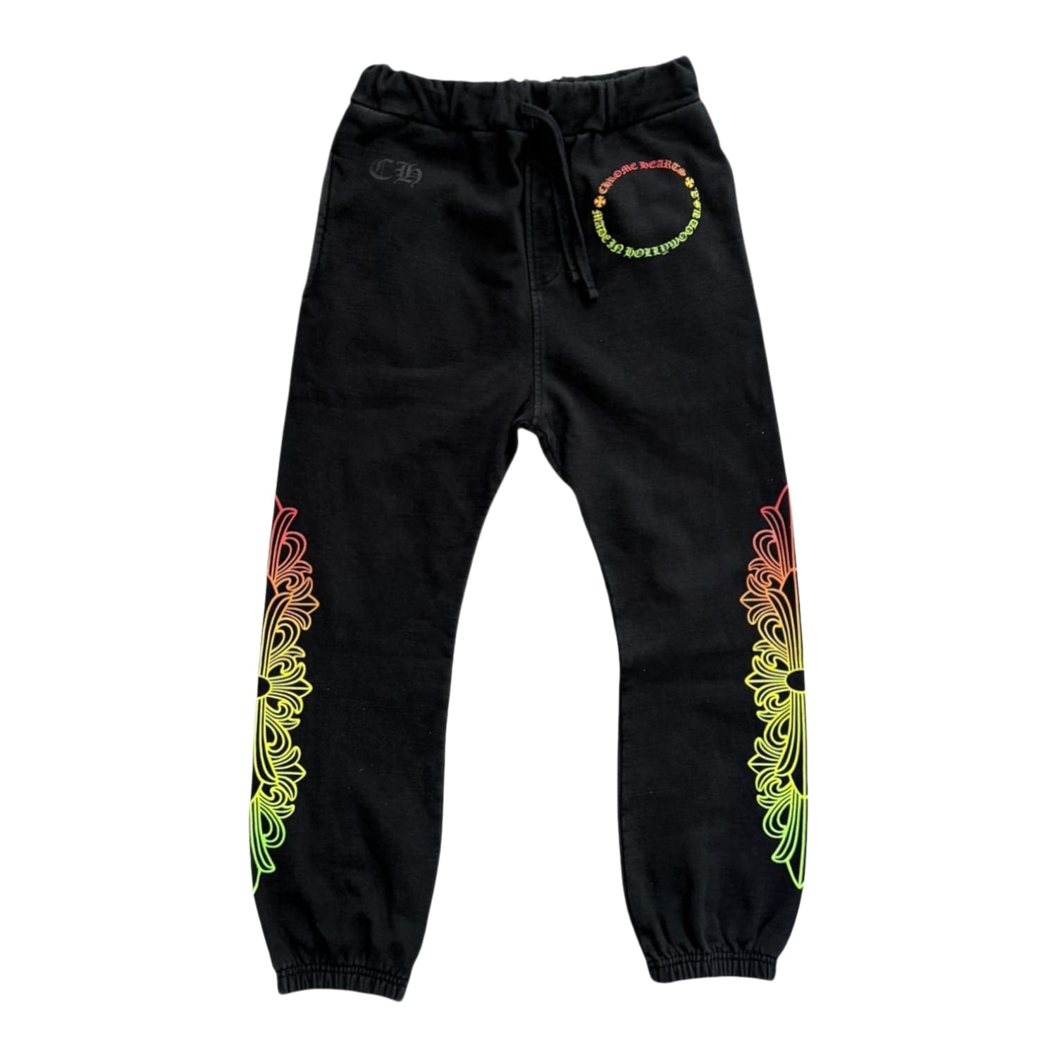 Chrome Hearts Gradient Floral Cross Sweatpants Black