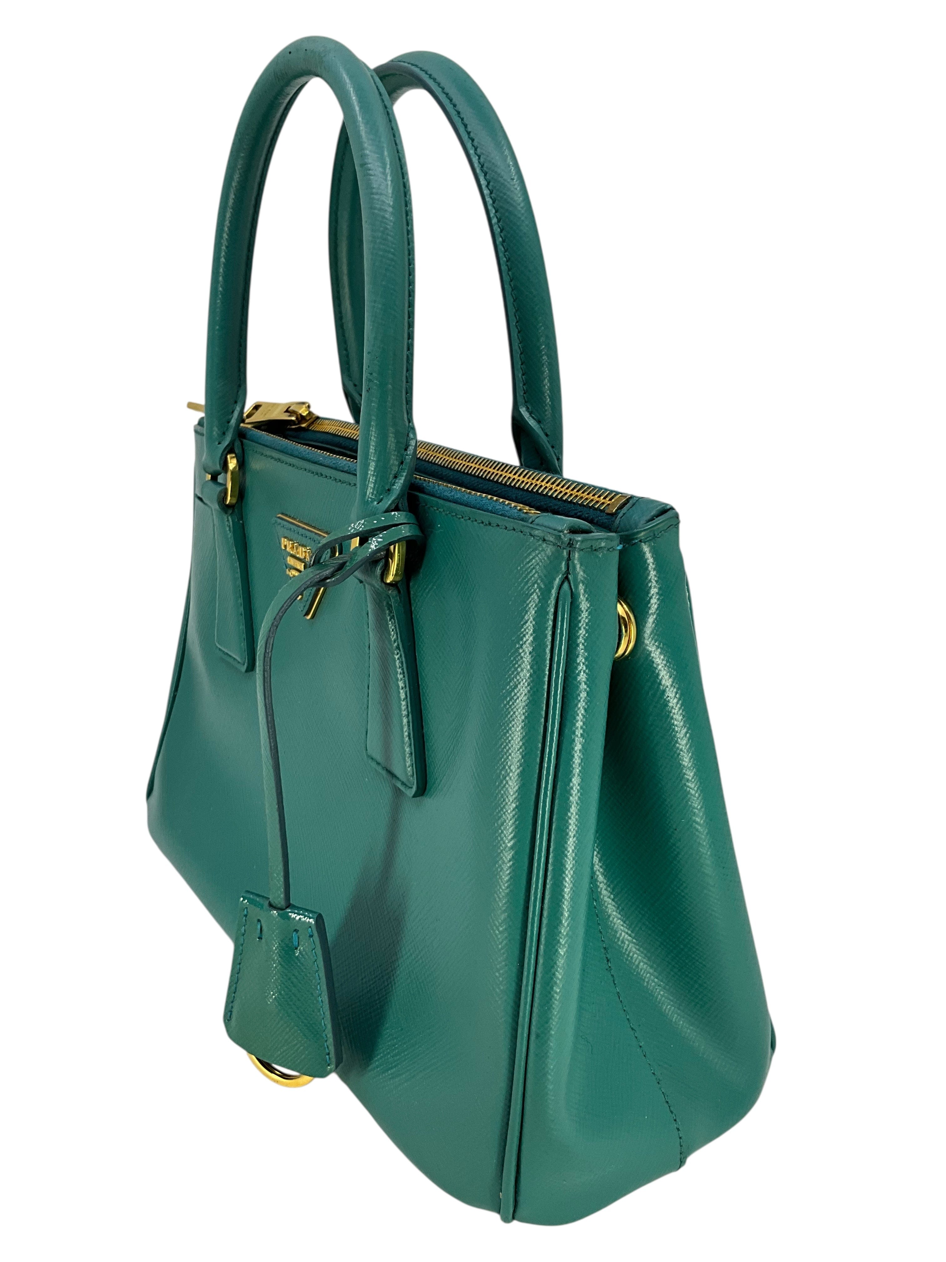 Prada Saffiano Lux Mini Galleria Double-Zip Tote Bag