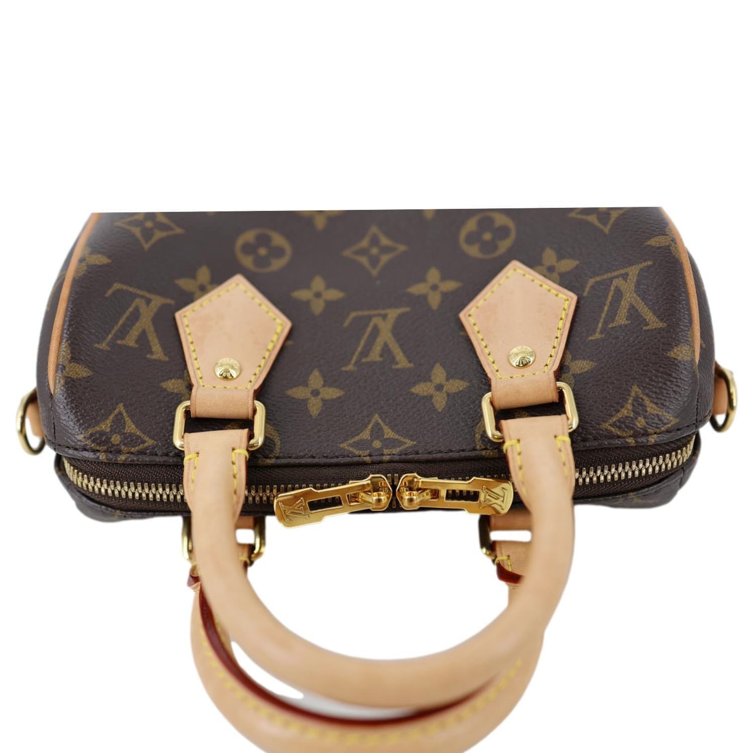 LOUIS VUITTON Speedy 20 Bandouliere Monogram Canvas Shoulder Bag Brown