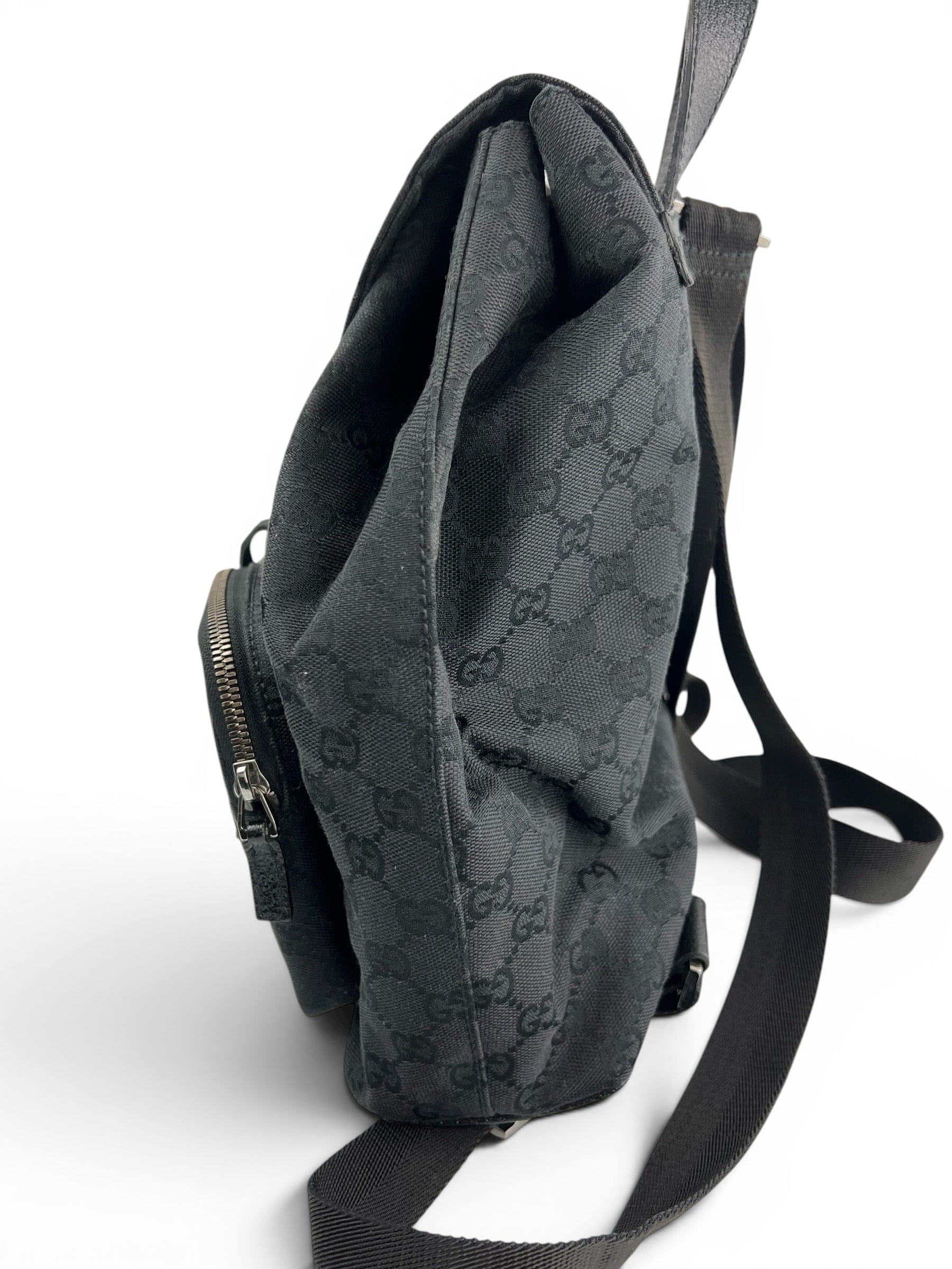 Gucci Black Monogram Backpack