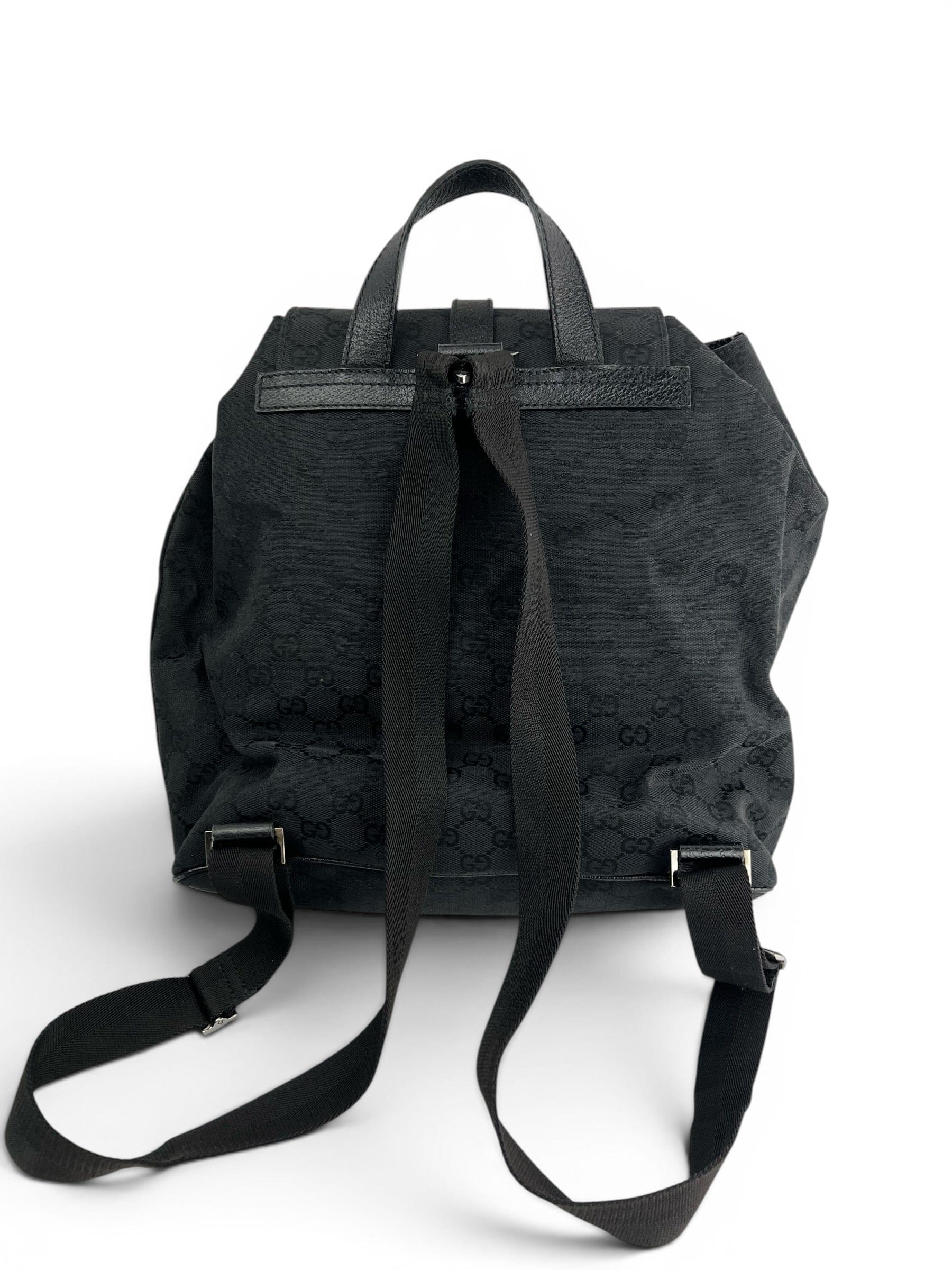 Gucci Black Monogram Backpack